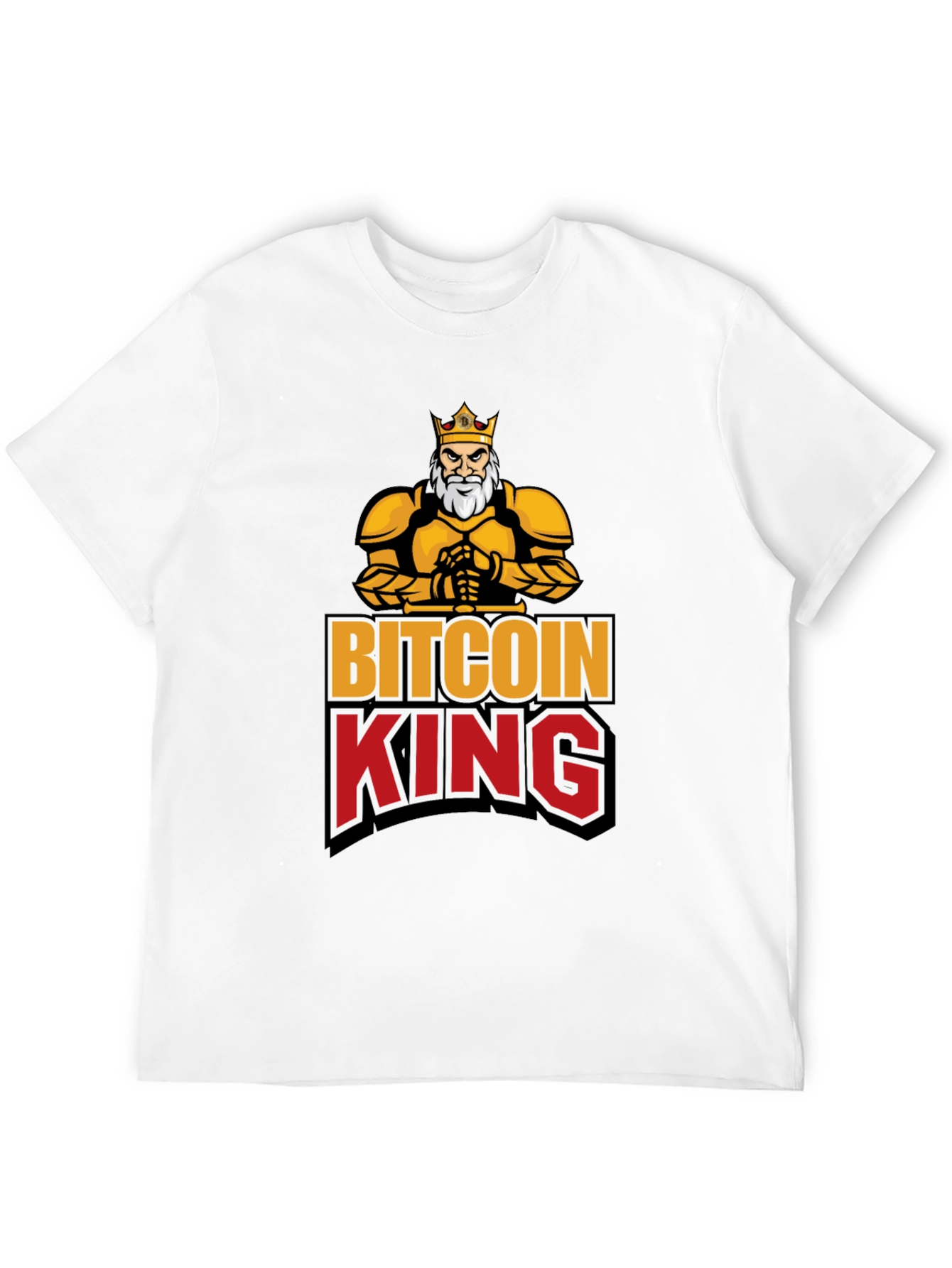Black Bitcoin King Black Graphic T-Shirt view 12