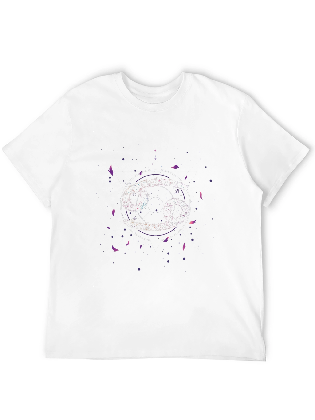 Cosmic Circle Graphic Black Tee - 12