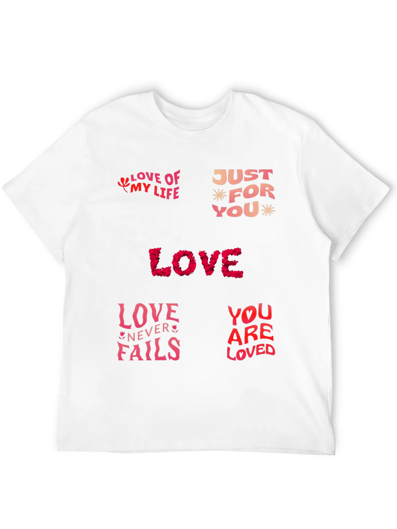 Black Love Themed Graphic Print T-Shirt view 12