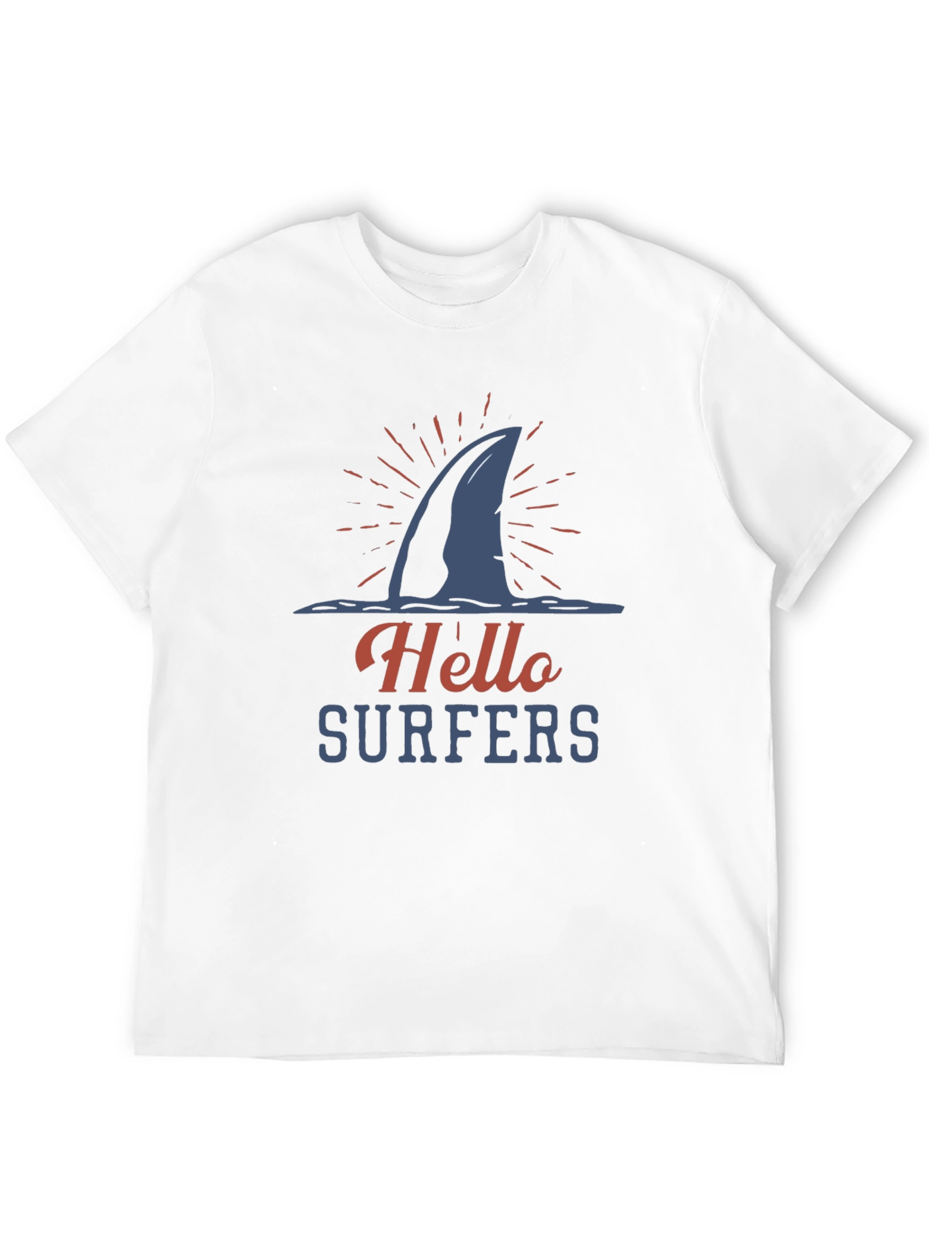 Hello Surfers Shark Fin Graphic T-Shirt - 12