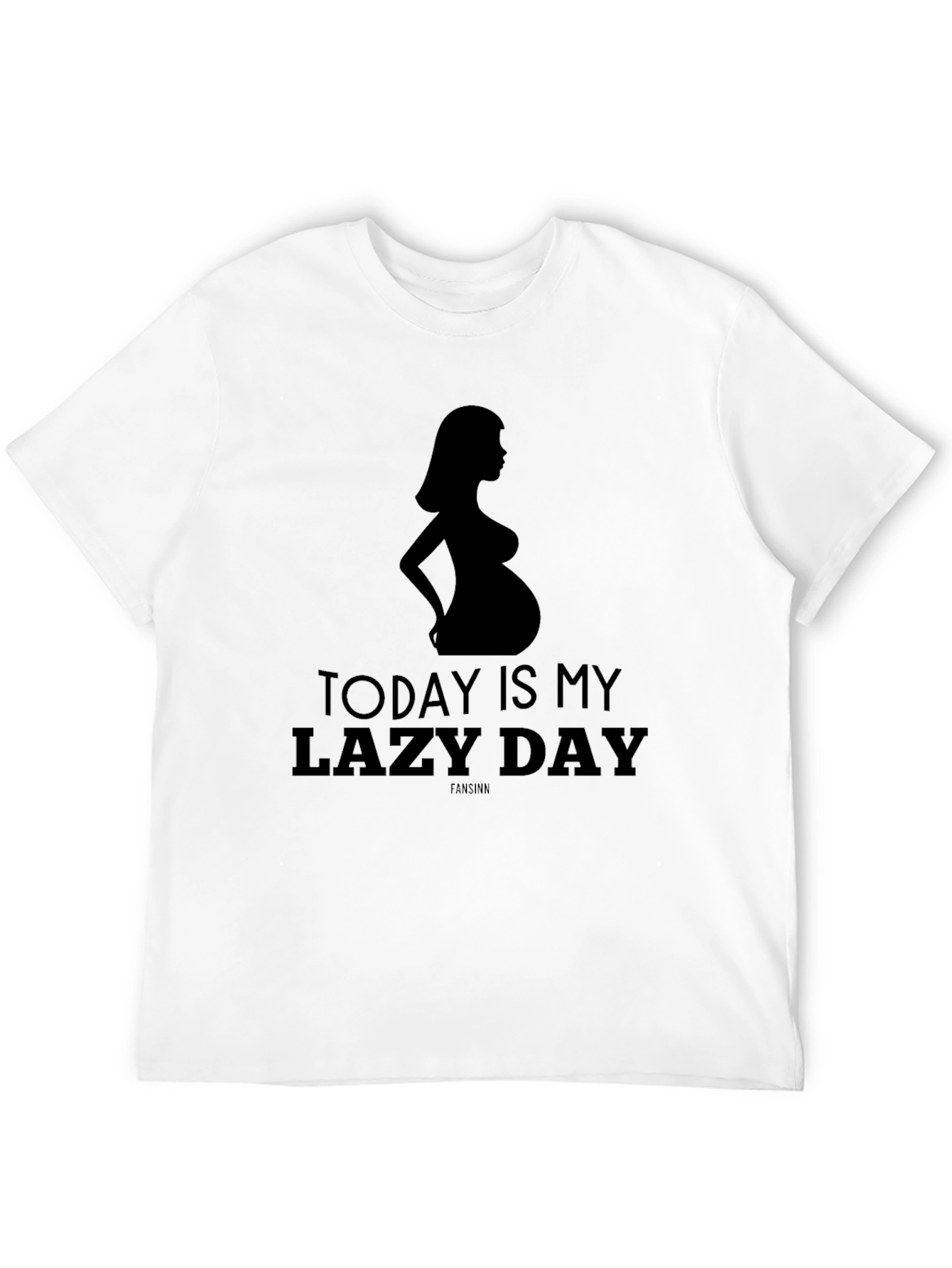 Black Funny Pregnancy Lazy Day T-Shirt for Mom view 12