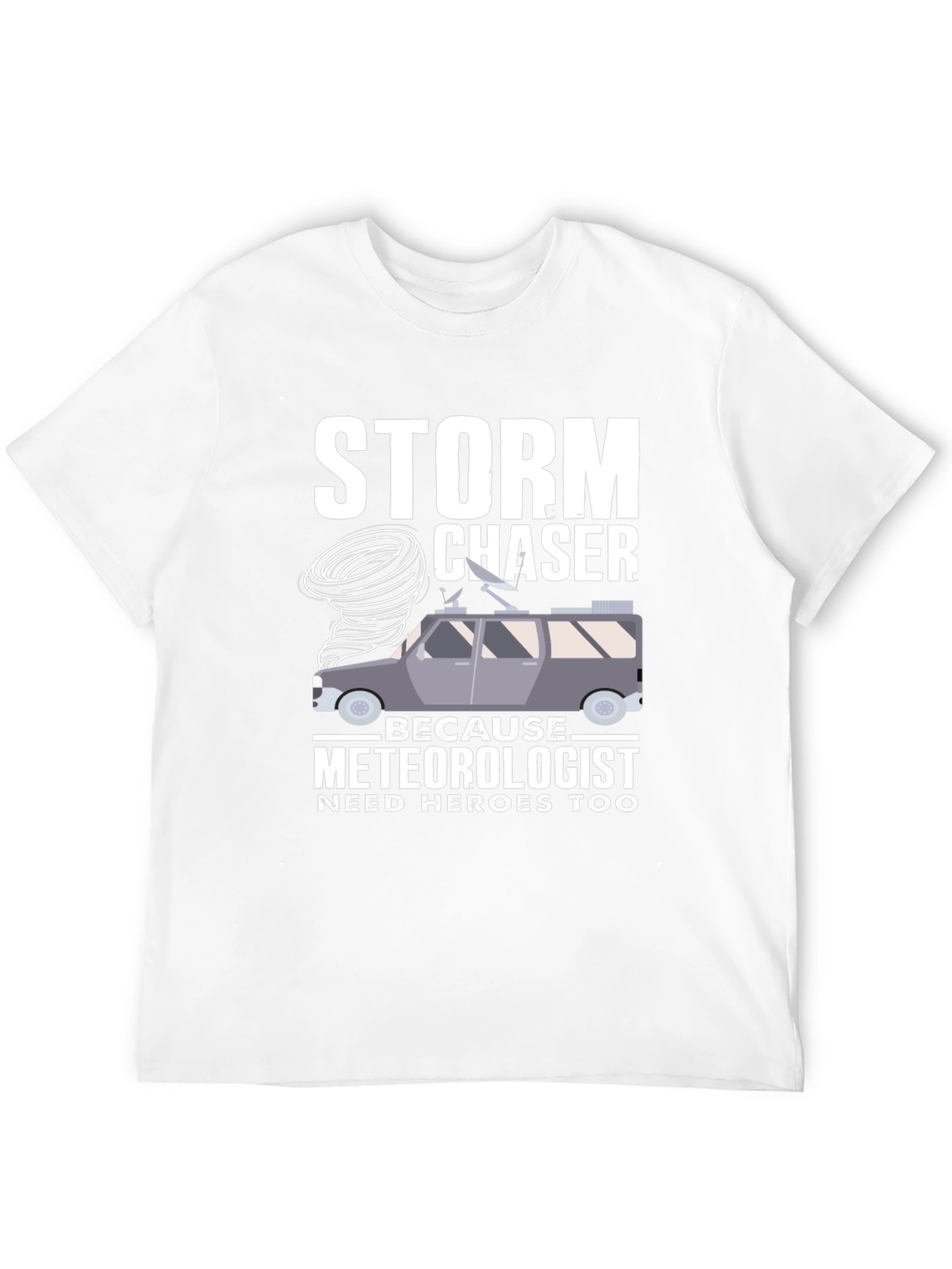 Black Storm Chaser T-Shirt: Meteorologist Hero Tee view 12