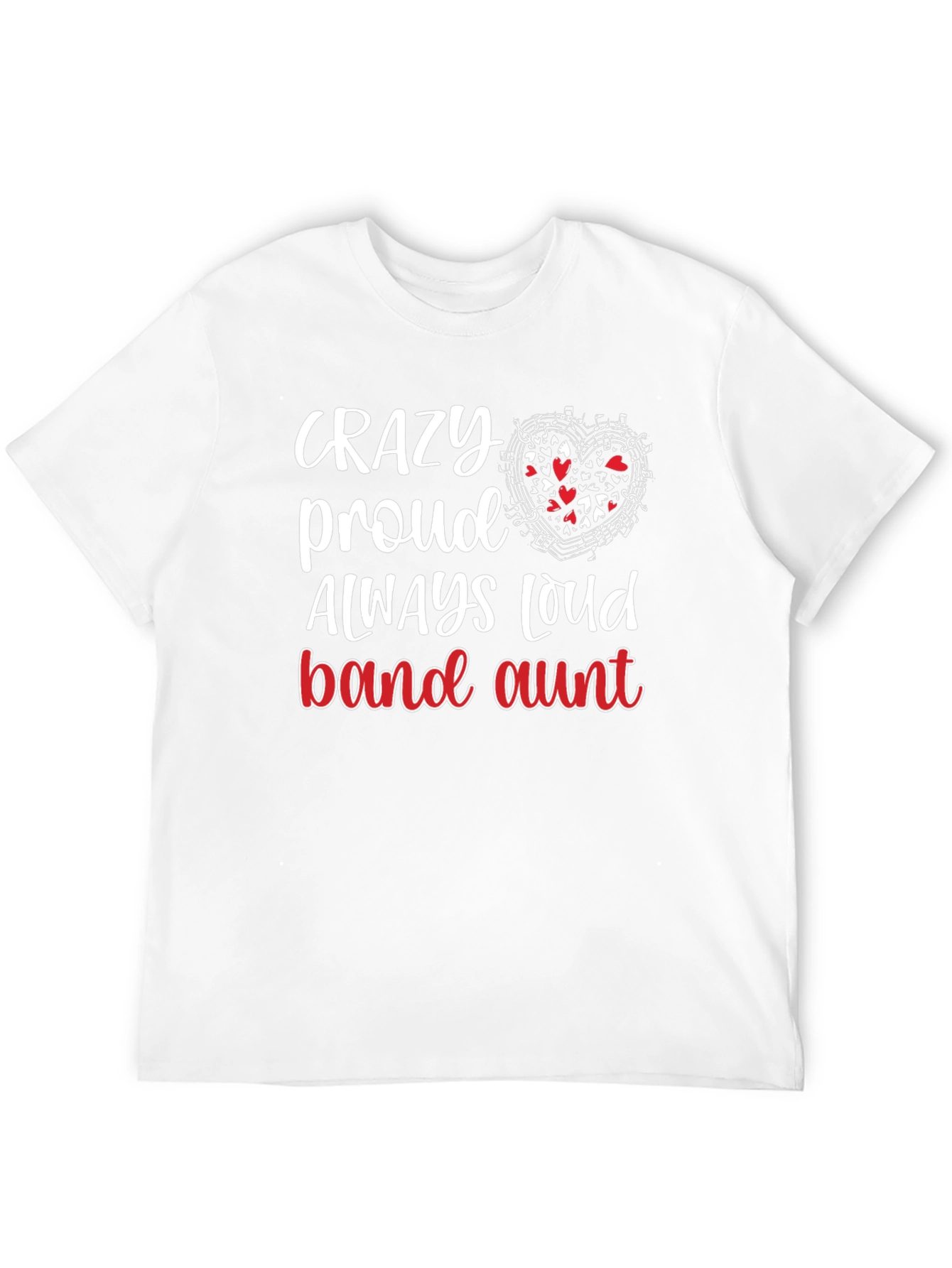 Black Crazy Proud Band Aunt T-Shirt view 12