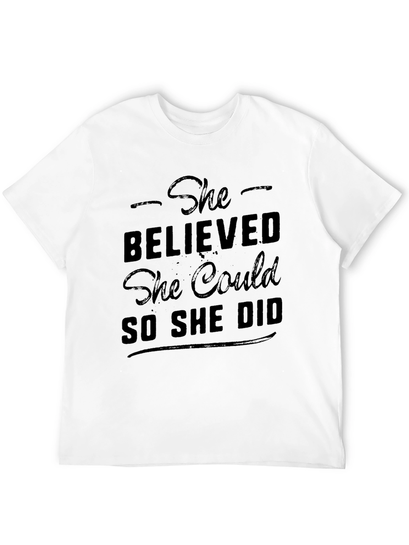 Black She Believed She Could Tee view 12