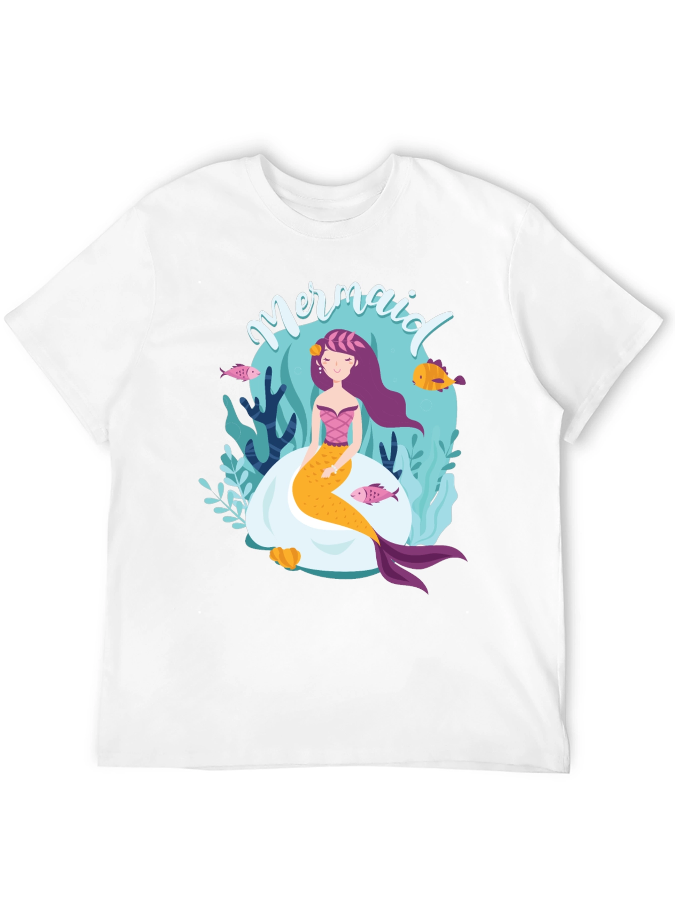 Black Mermaid Graphic Tee - Black Cotton T-Shirt view 12
