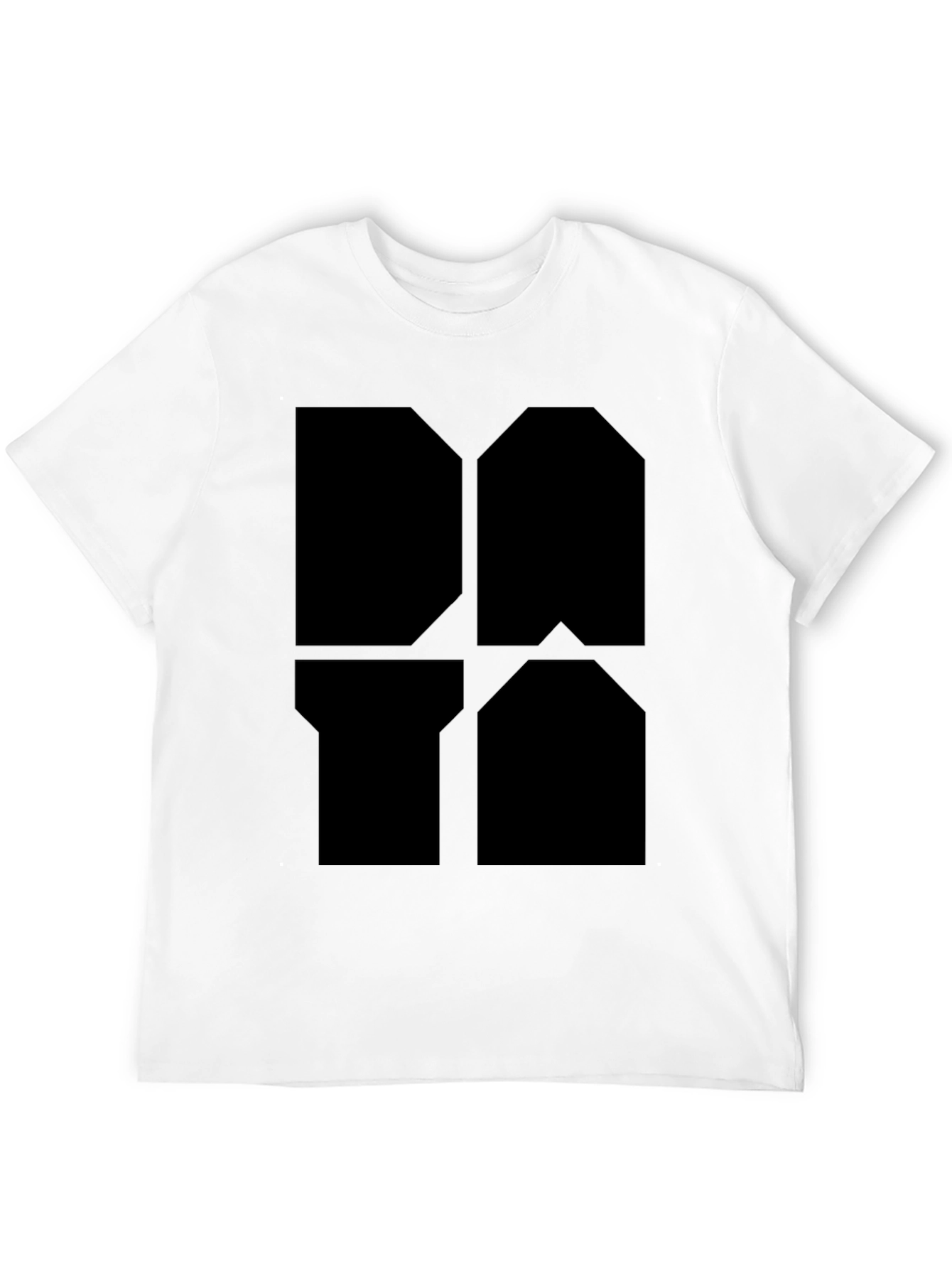 Black Geometric Black Graphic Tee - Modern Style view 12