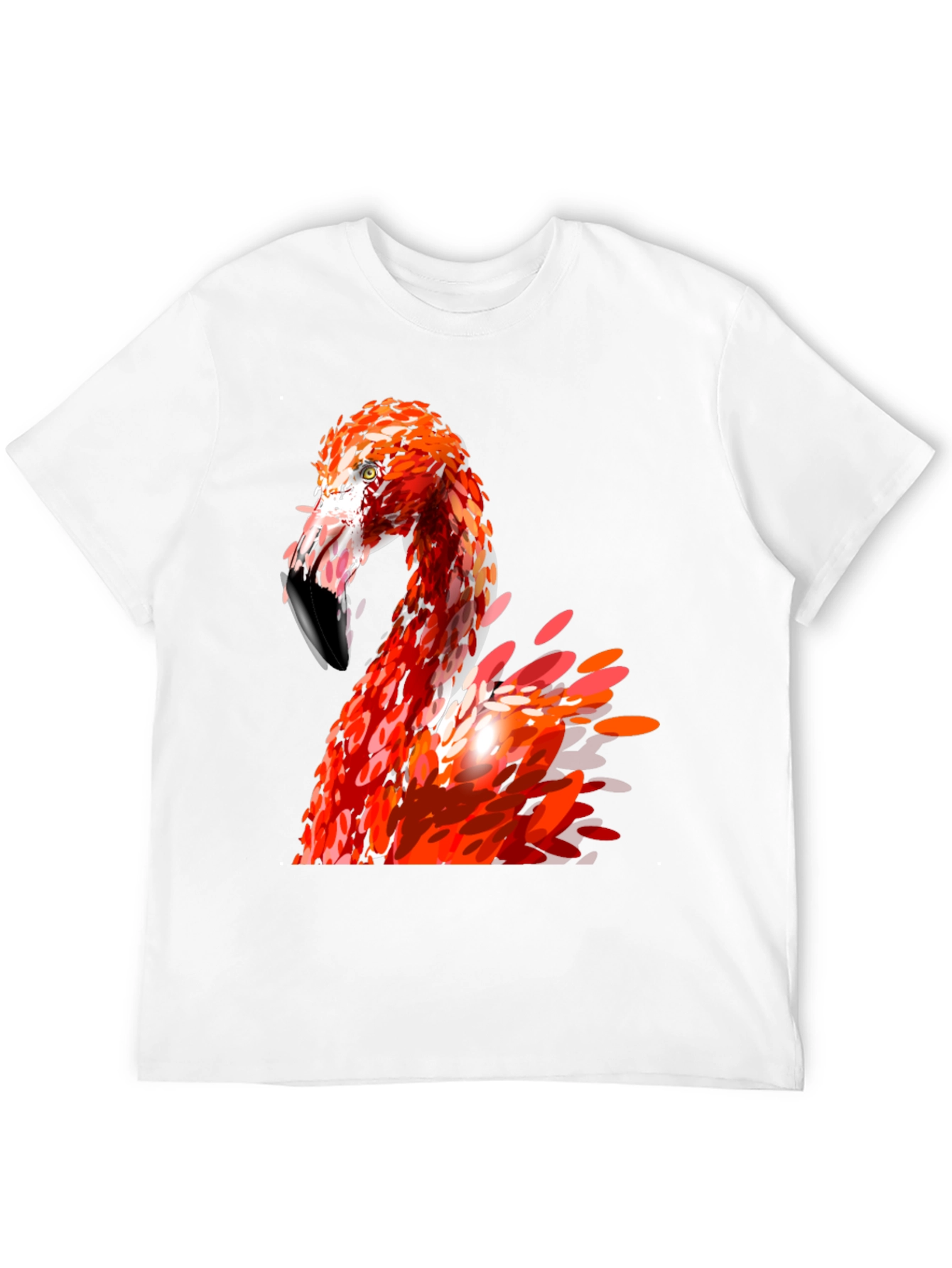 Black Flamingo Graphic Print Black T-Shirt view 12