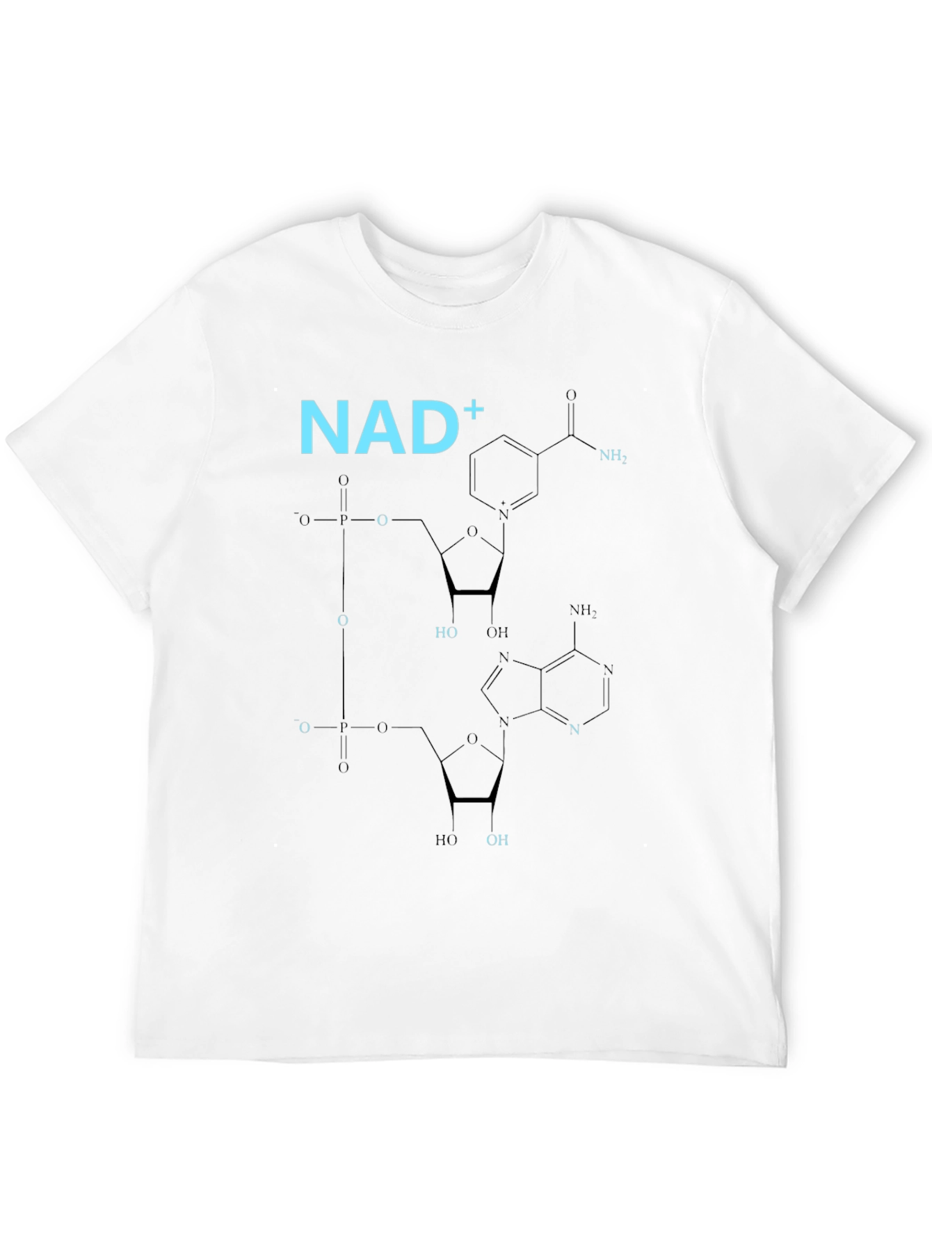 Black NAD+ Molecule T-Shirt - Science Fashion view 12