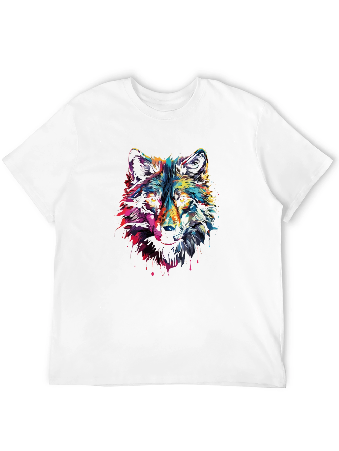 Black Vivid Wolf Graphic T-Shirt - Stylish Men's Tee view 12