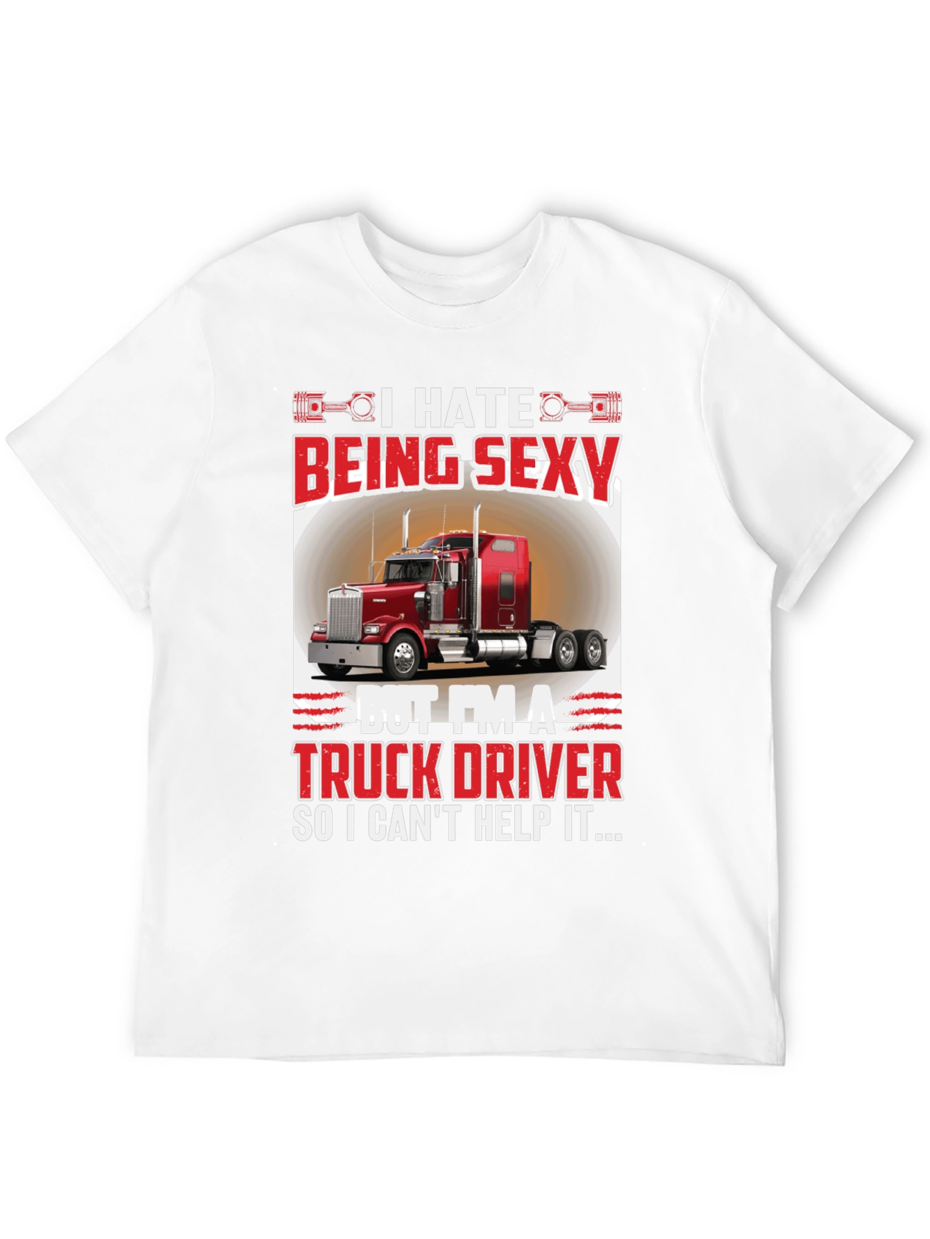 Black Funny Truck Driver Graphic T-Shirt view 12