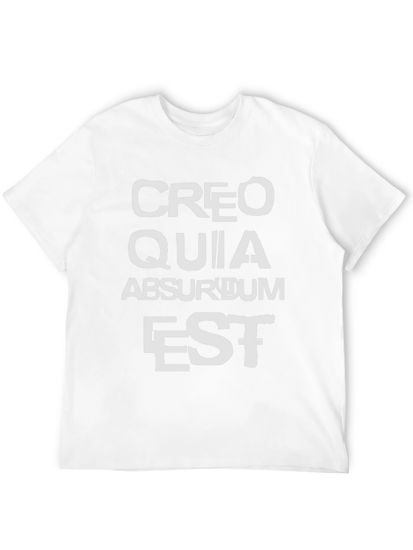 Black Creo Quia Absurdum Est T-Shirt view 12