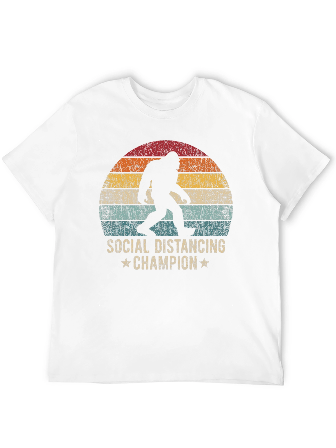 Black Social Distancing Champion Bigfoot T-Shirt view 12