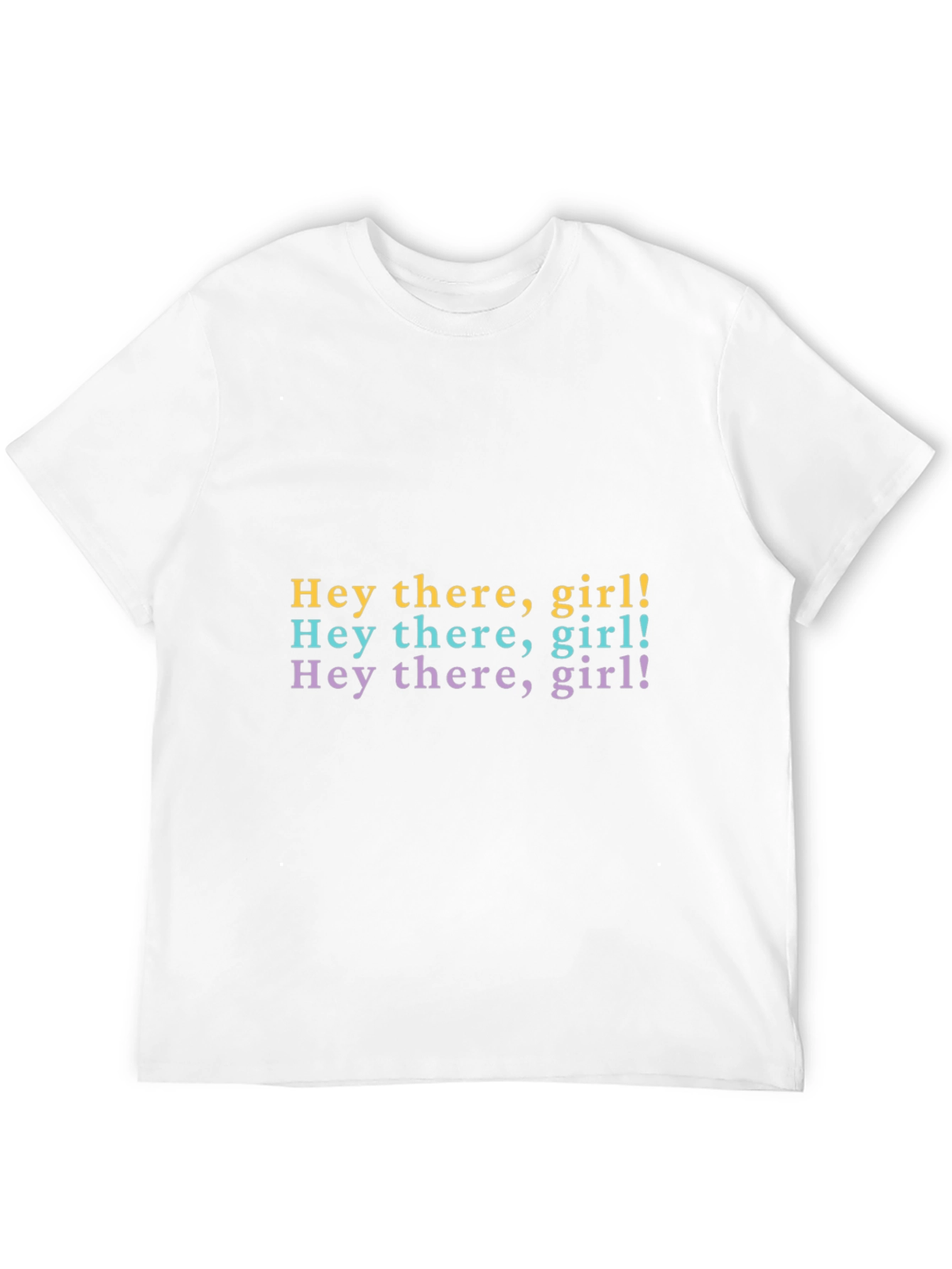 Black Hey There Girl! Tri-Color Graphic Tee view 12