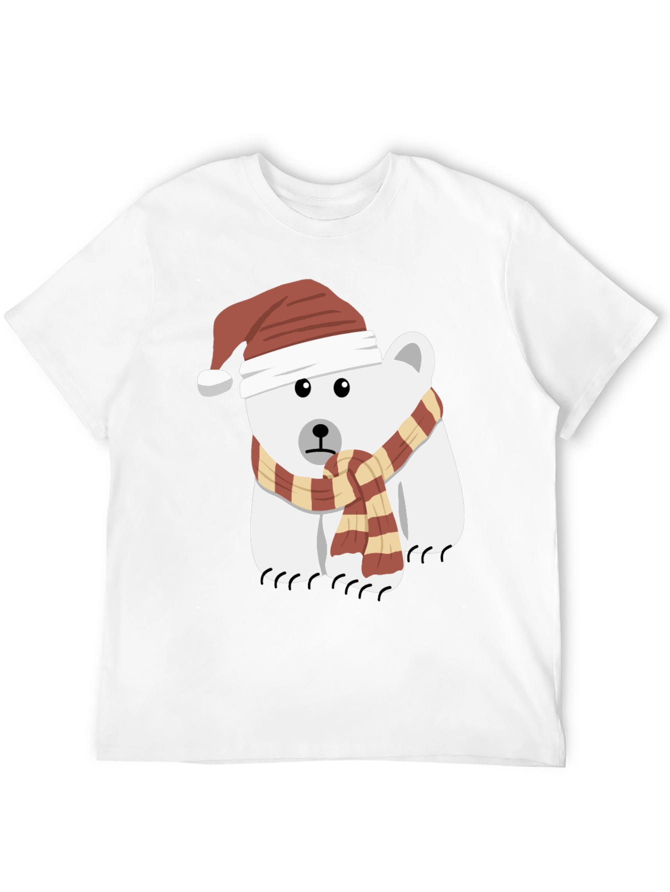 Black Festive Polar Bear Graphic Tee view 12