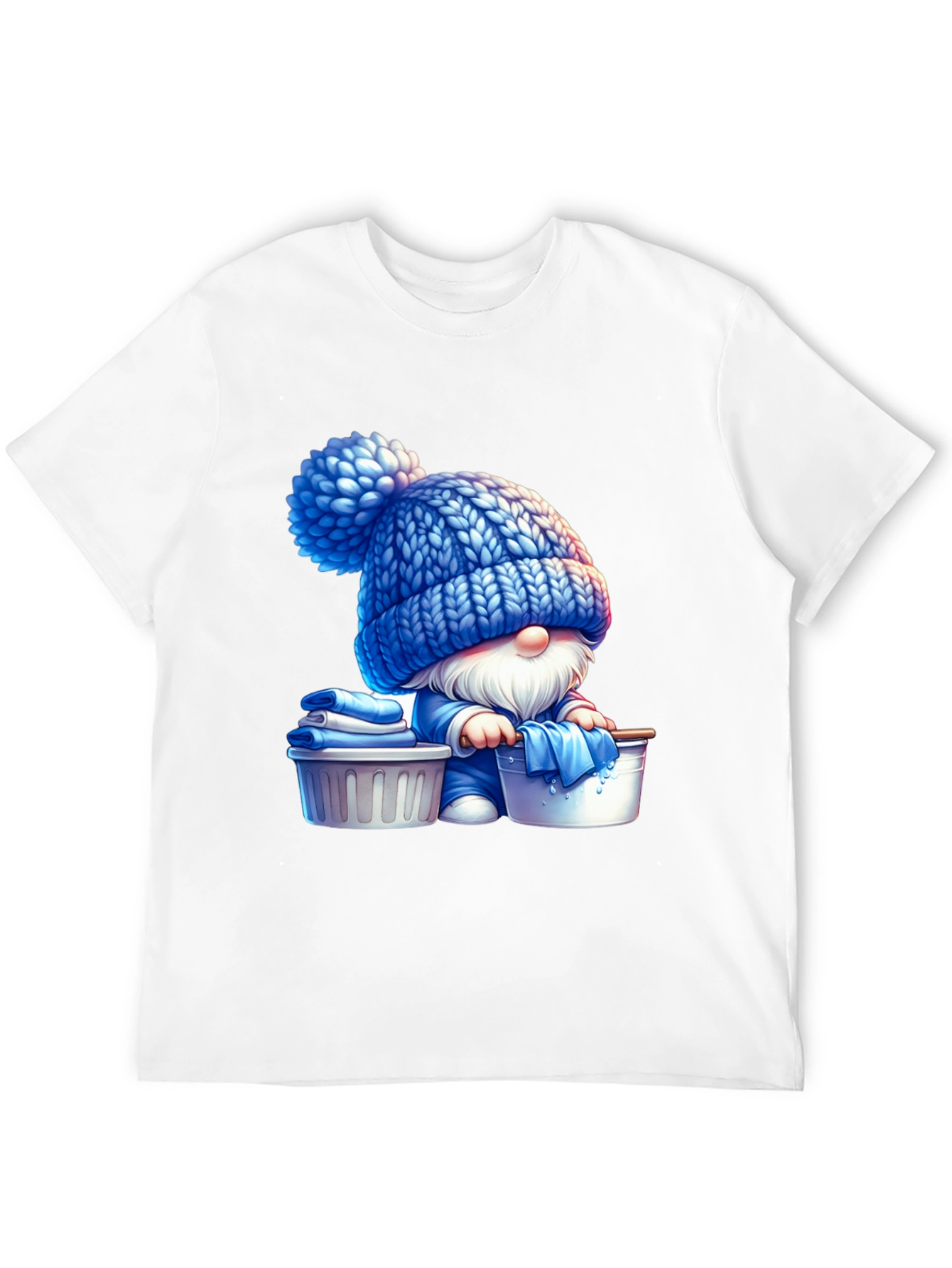 Black Gnome Laundry Day T-Shirt - Unique Graphic Tee view 12