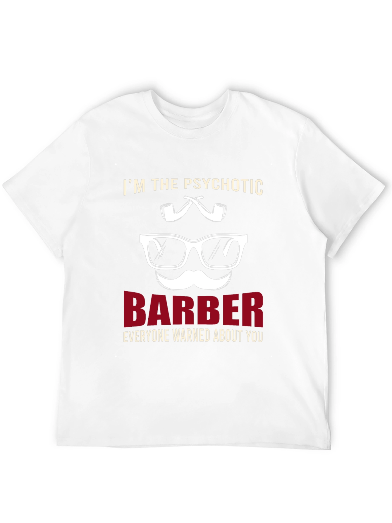 Black Psychotic Barber T-Shirt - Novelty Graphic Tee view 12