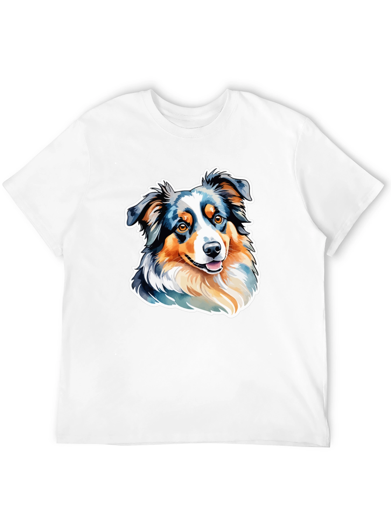 Black Australian Shepherd Dog Graphic T-Shirt view 12