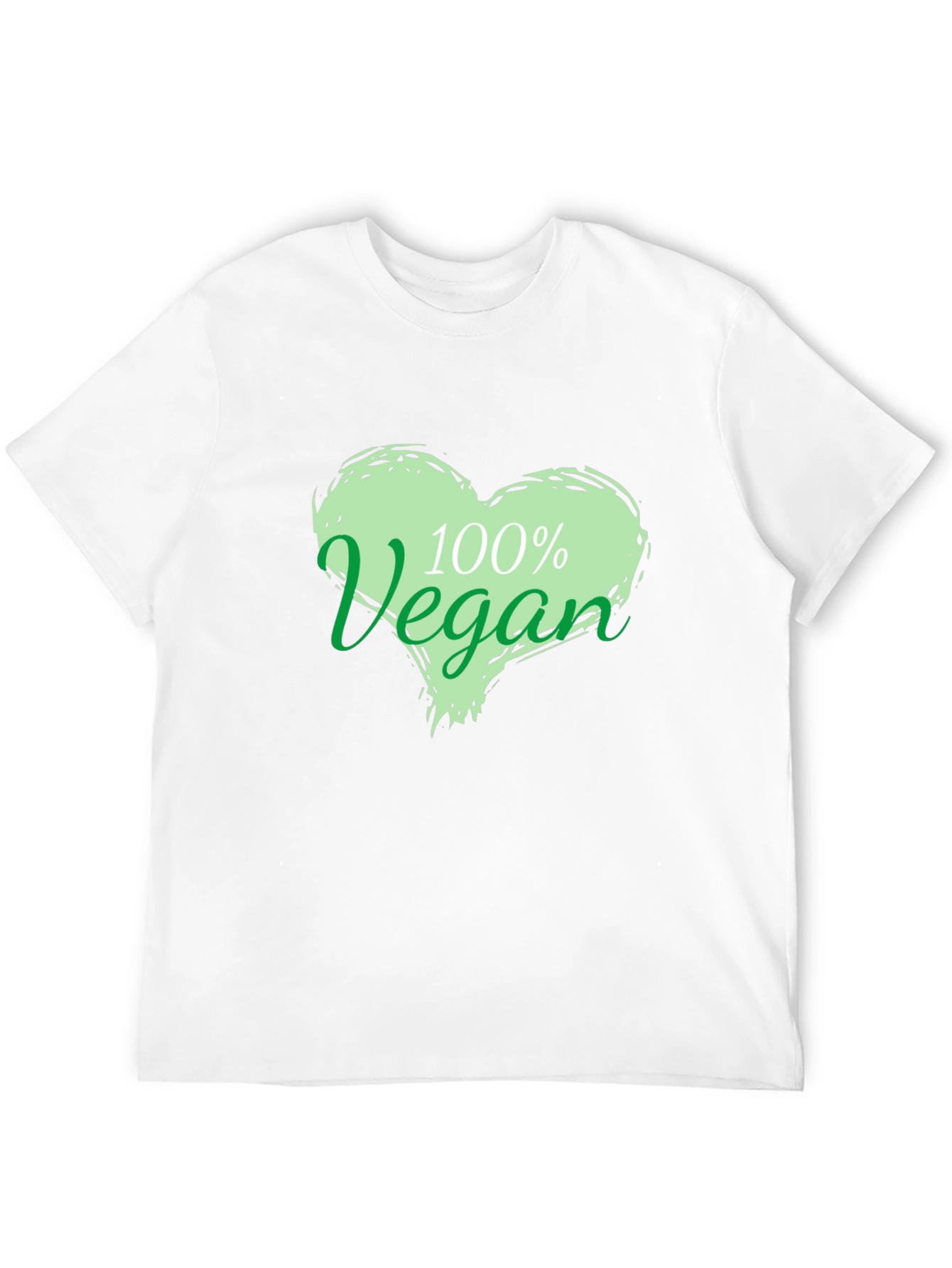 Black 100% Vegan Heart Graphic T-Shirt - Unisex view 12