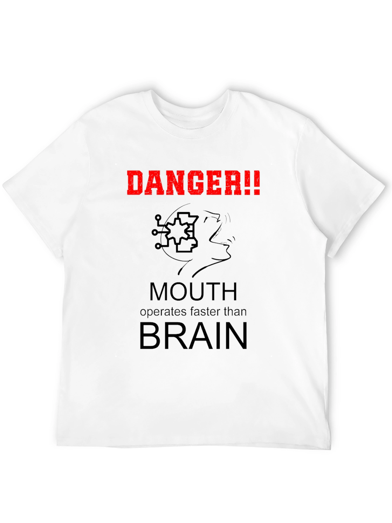 Black Danger!! Mouth Operates Faster Than Brain Humor T-Shirt view 12