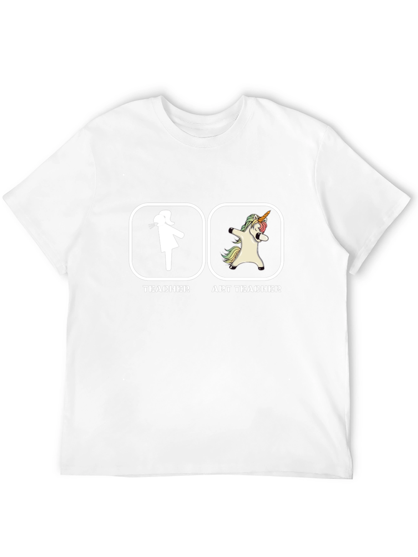 Black Art Teacher Unicorn Dab T-Shirt - Funny Teacher Gift view 12