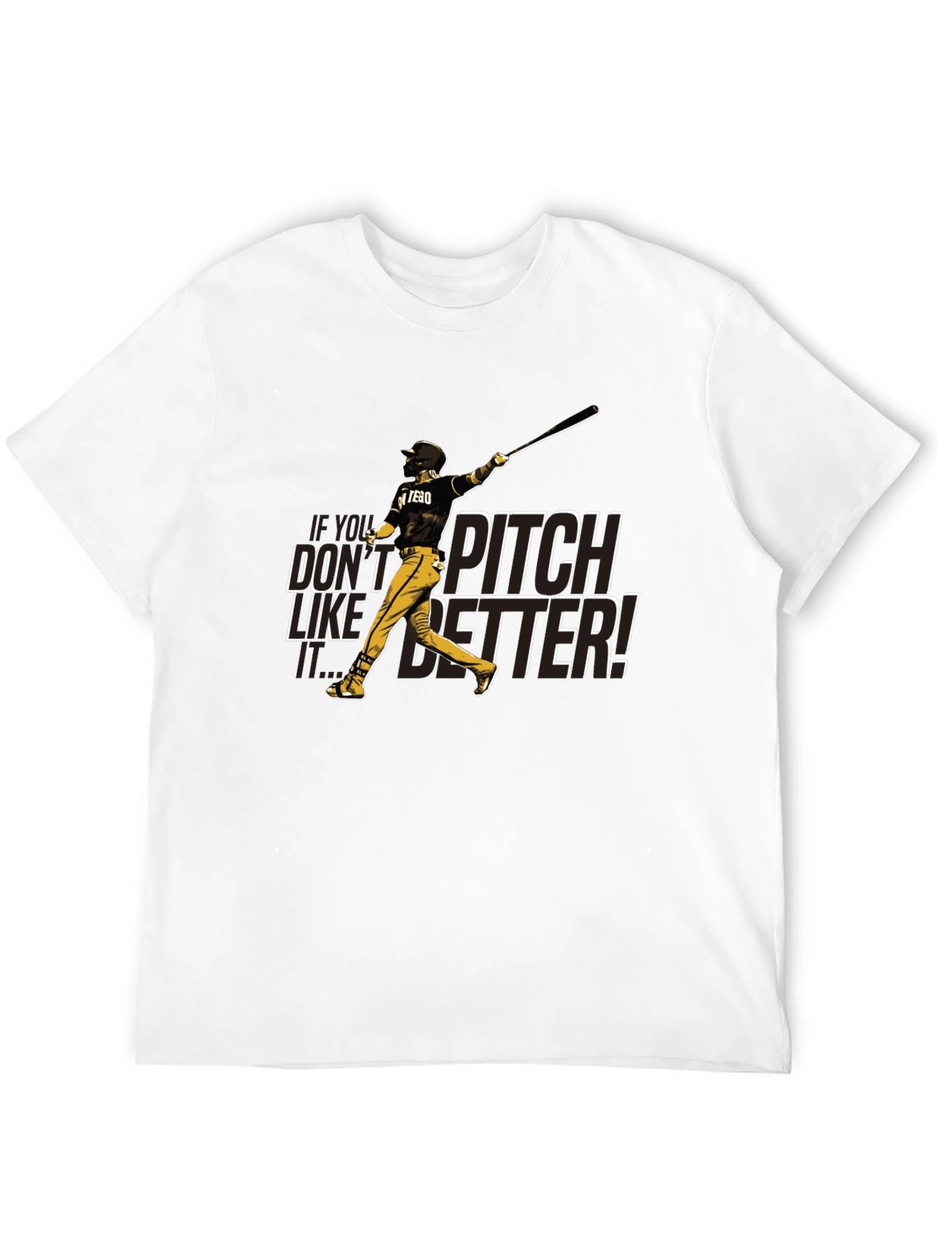 Black Pitch Better Baseball Graphic T-Shirt view 12