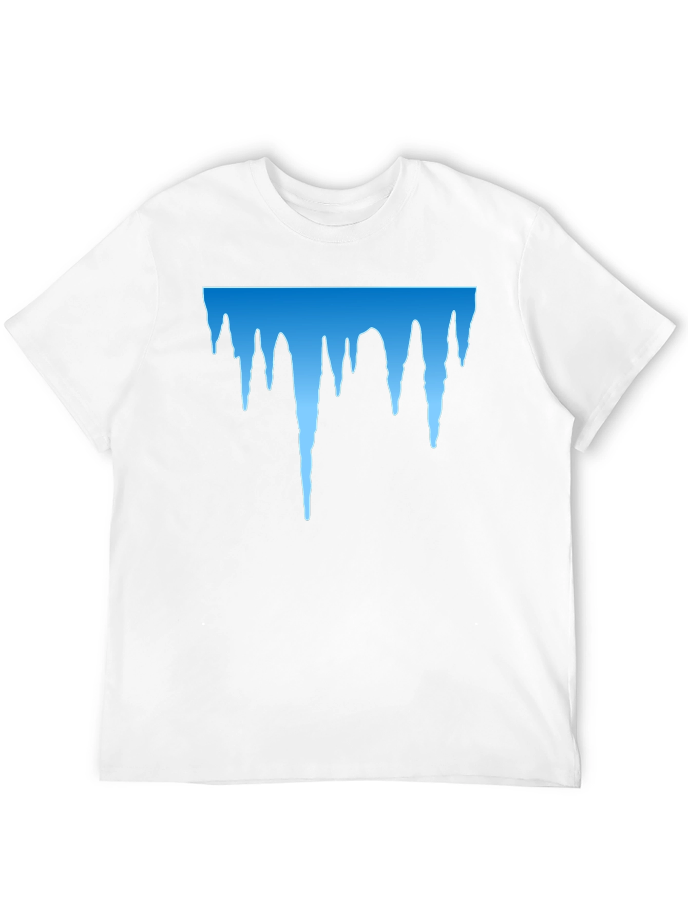 Black Icy Blue Drip Graphic Black T-Shirt view 12