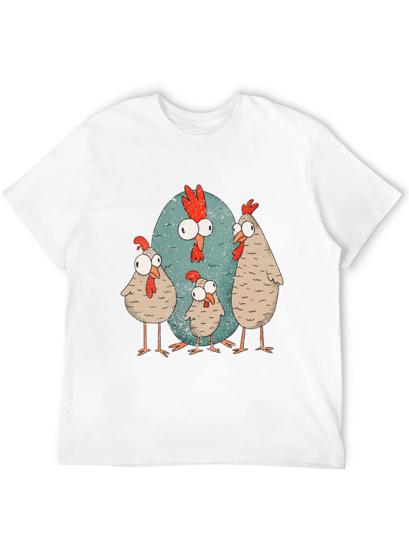 Black Funny Chicken Graphic Tee - Quirky Cartoon Design view 12