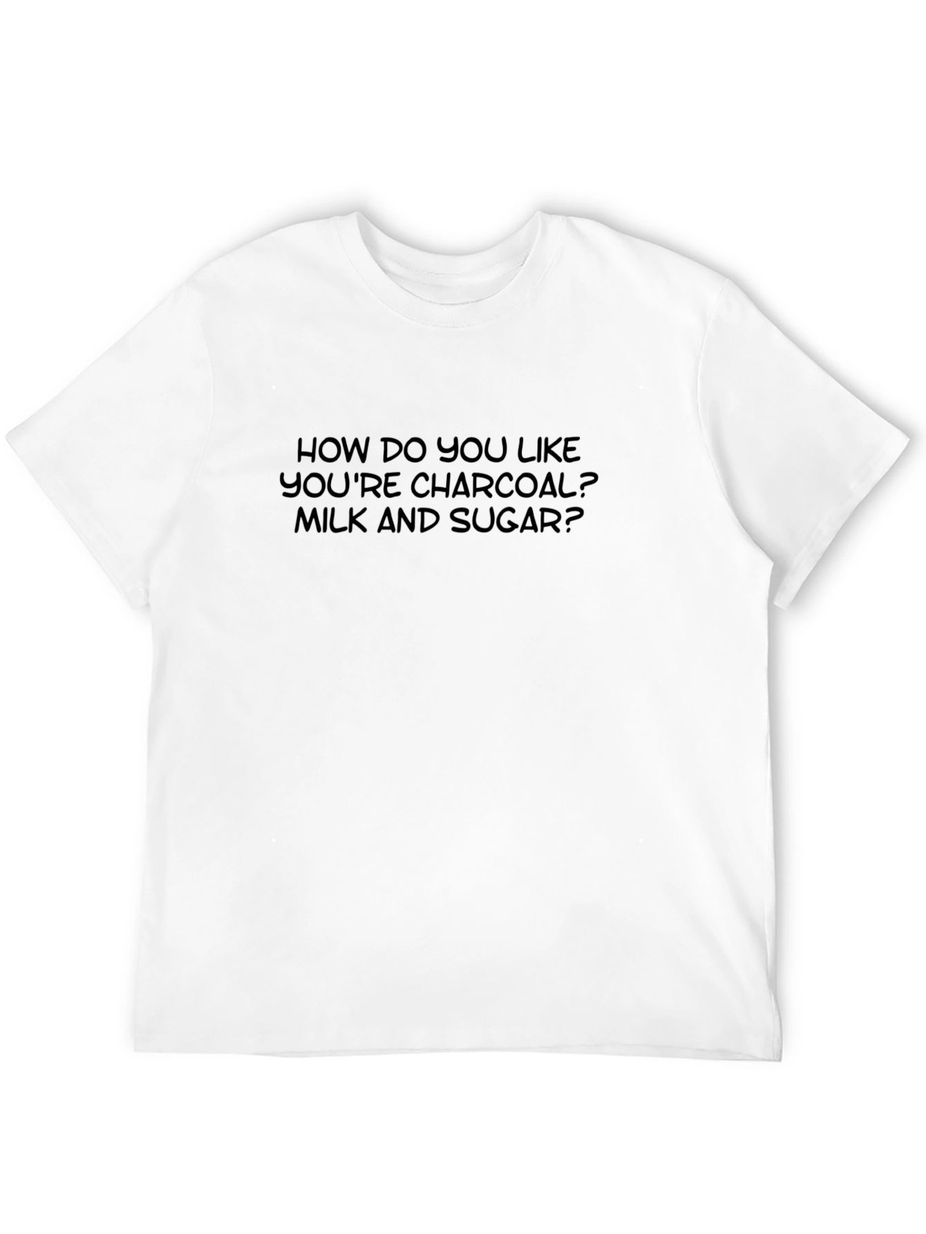 Black Charcoal Milk Sugar Funny Graphic T-Shirt view 12