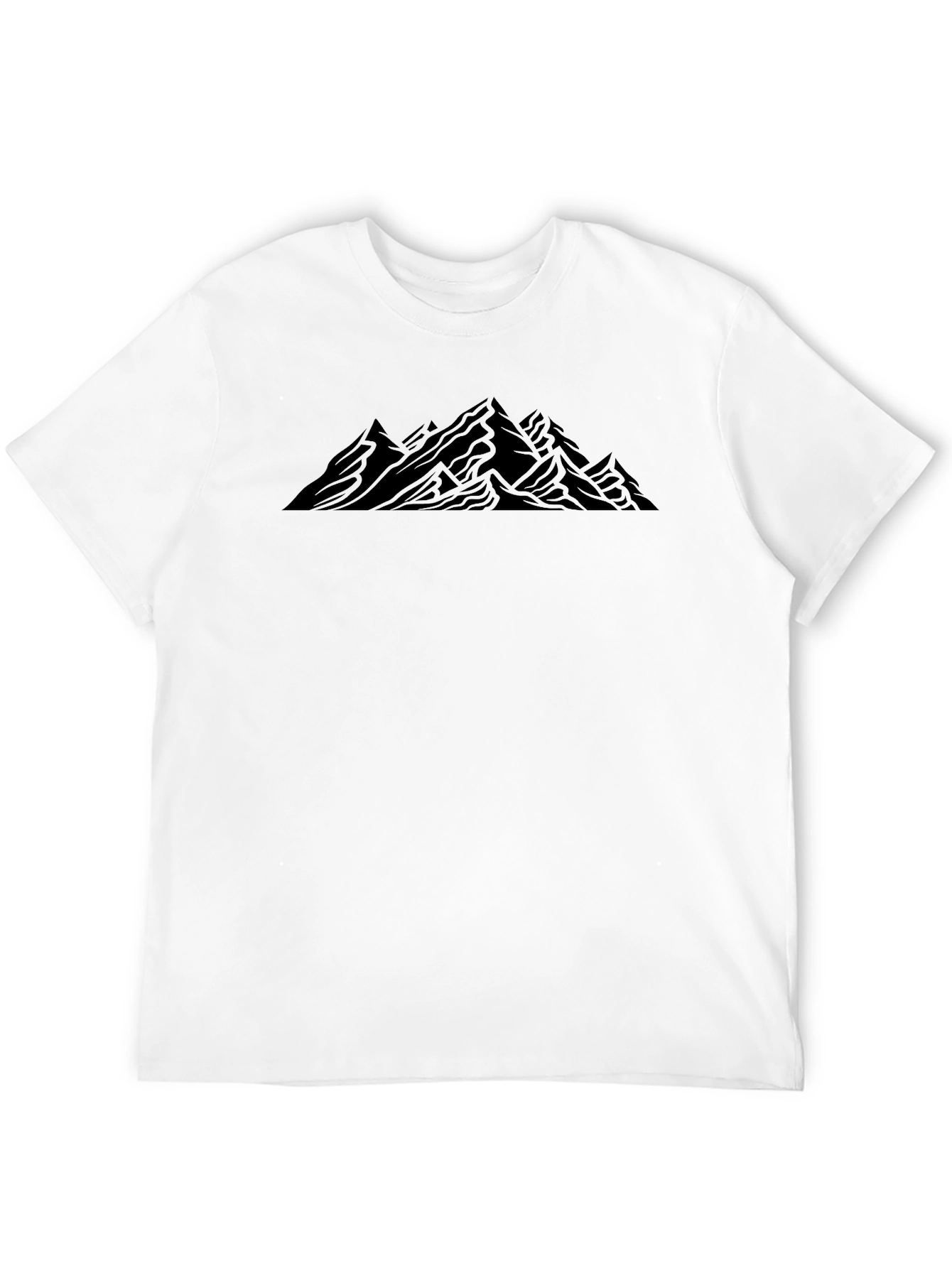 Black Mountain Graphic Black T-Shirt Casual Wear view 12