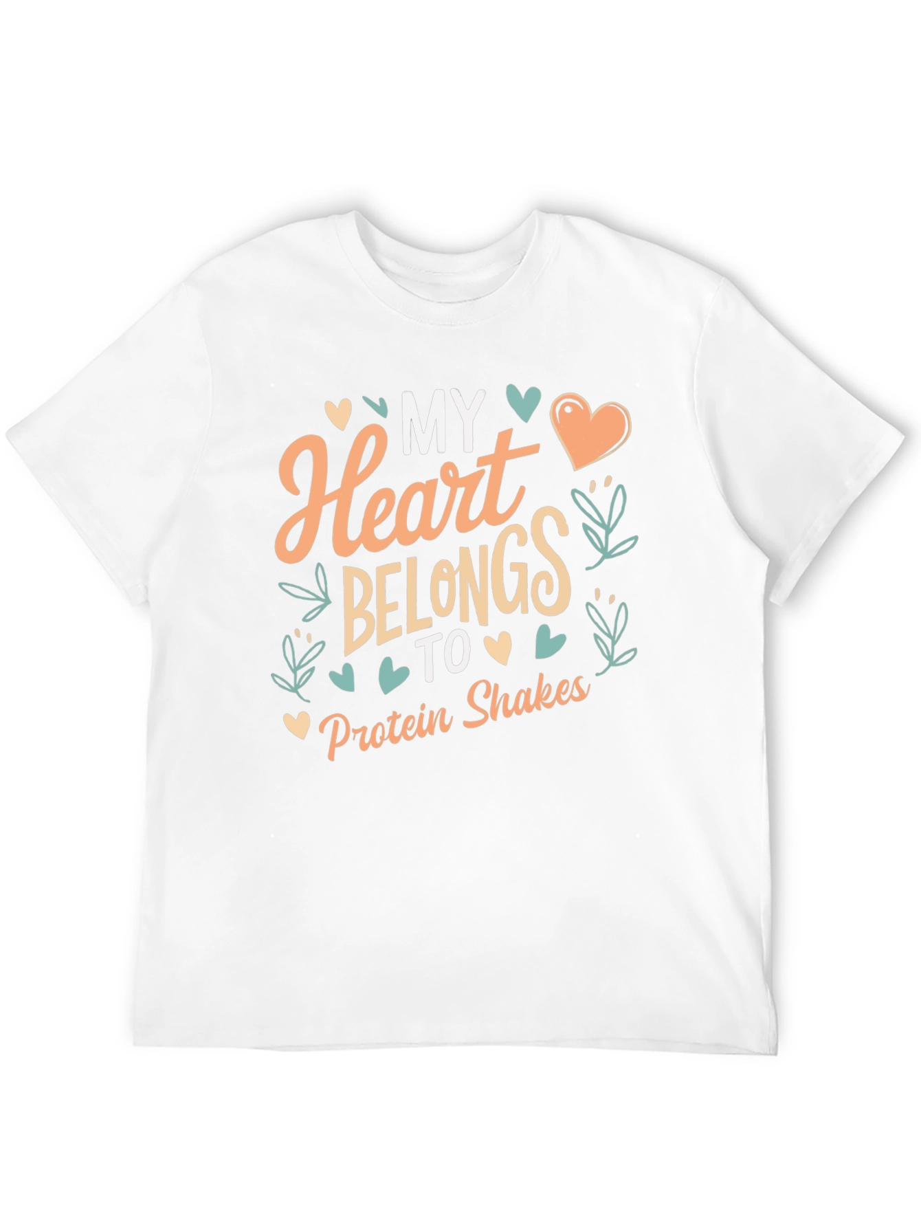 Black My Heart Belongs to Protein Shakes Graphic Tee view 12
