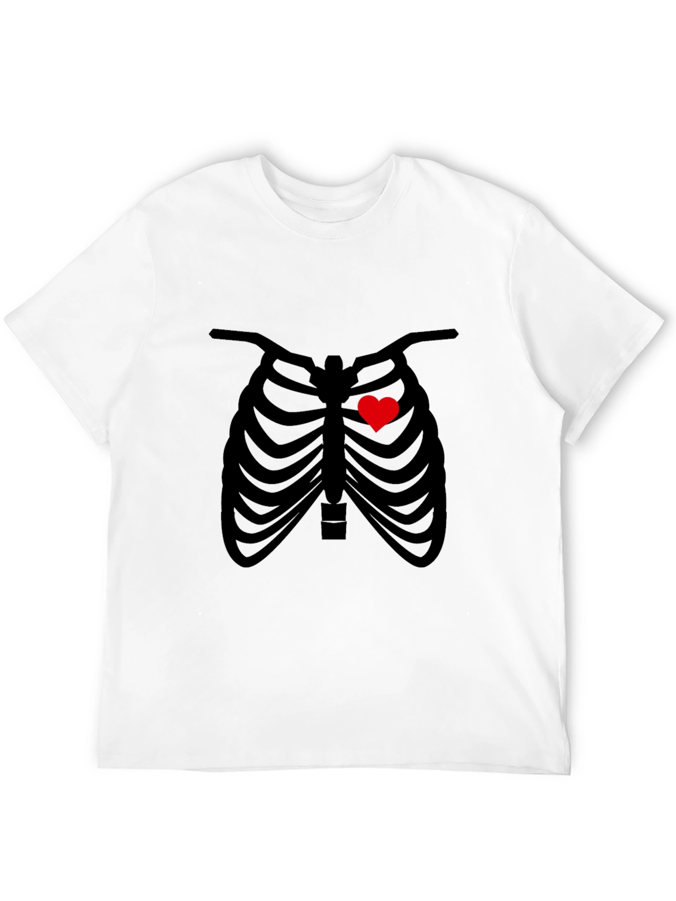 Black Heart Rib Cage Graphic Tee - Unisex view 12