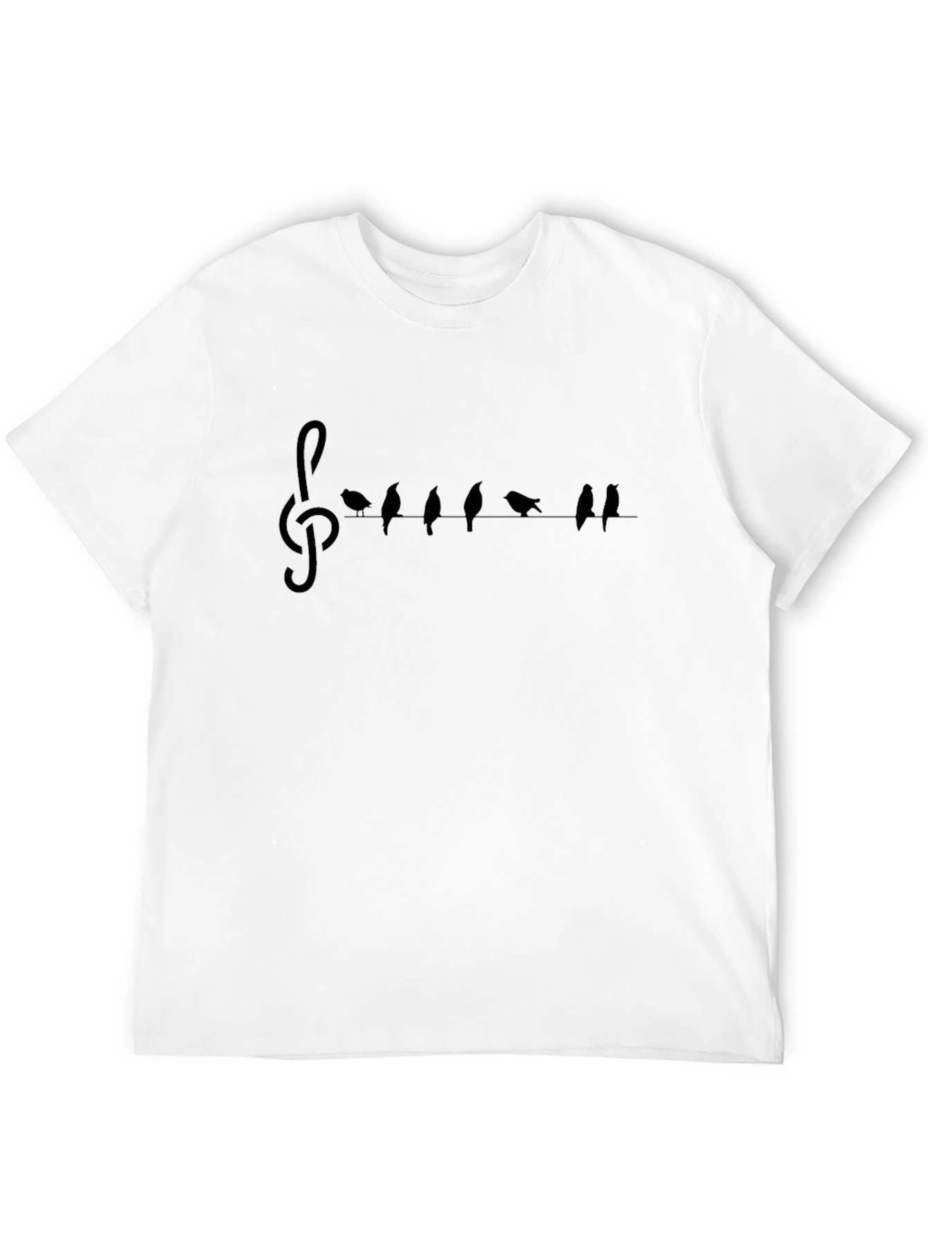 Black Musical Birds on a Wire T-Shirt view 12