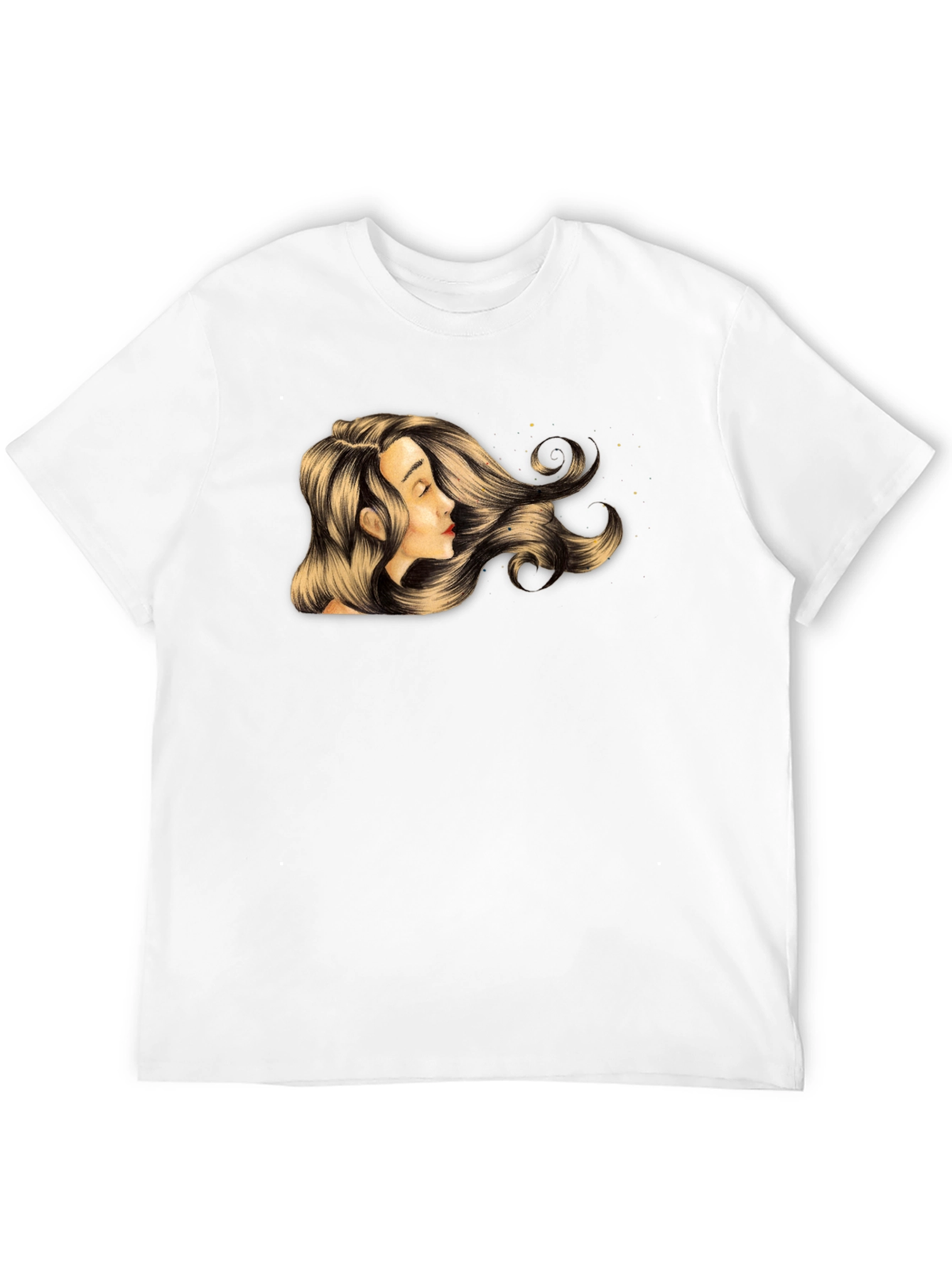 Black Woman Portrait Graphic T-Shirt - Stylish Black Tee view 12