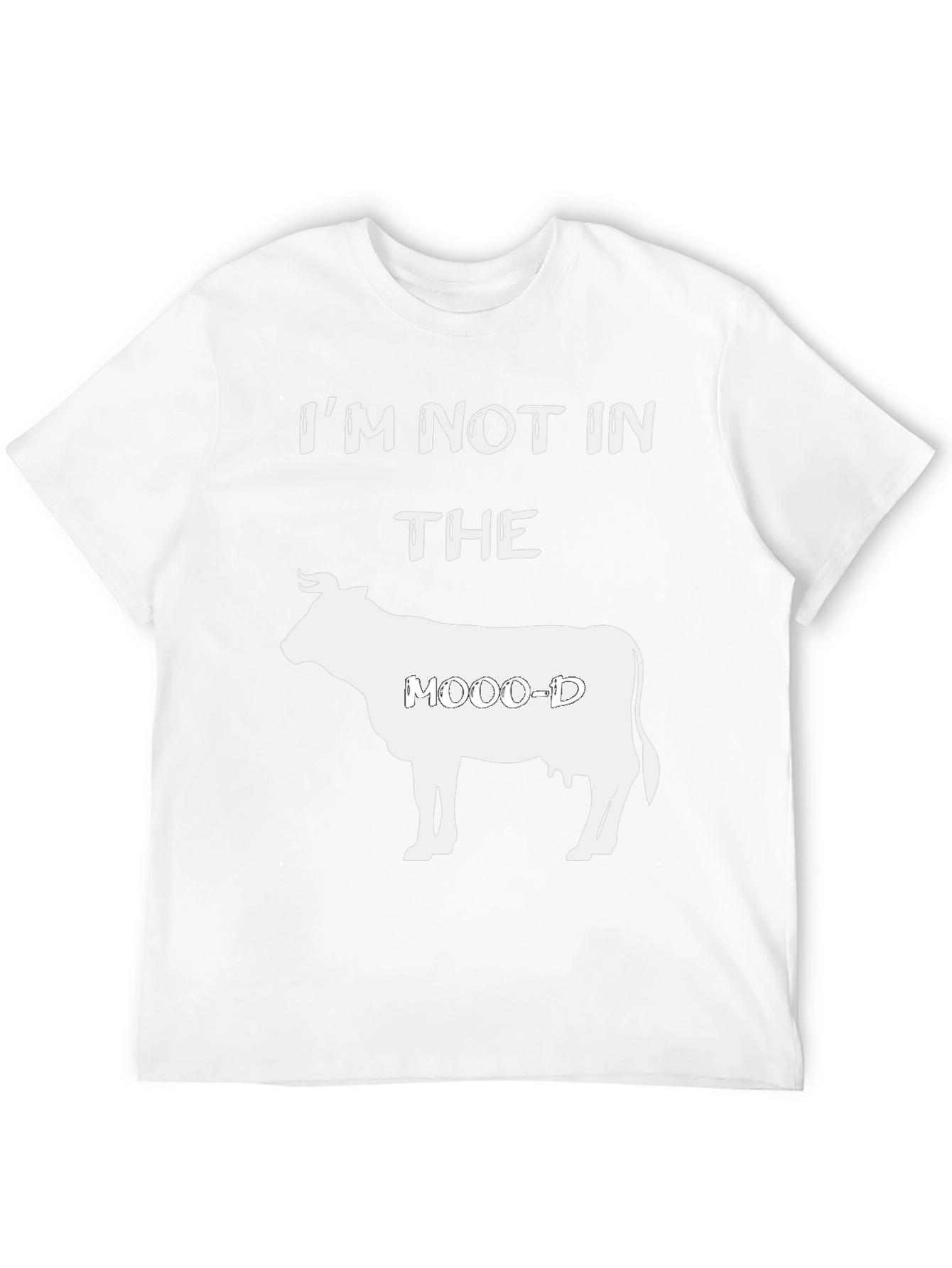 Black I'm Not In The Moo-d Graphic T-Shirt view 12