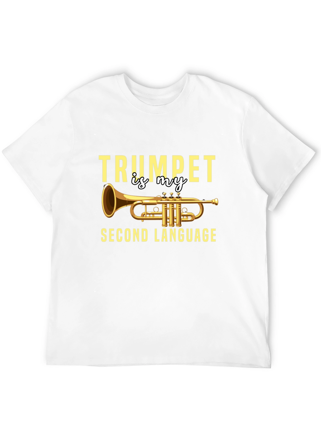 Black Trumpet Second Language Musician T-Shirt view 12