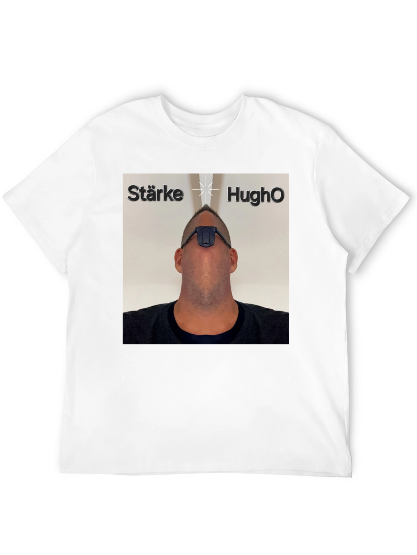 Black Starke HughO T-Shirt - Unique Graphic Tee view 12