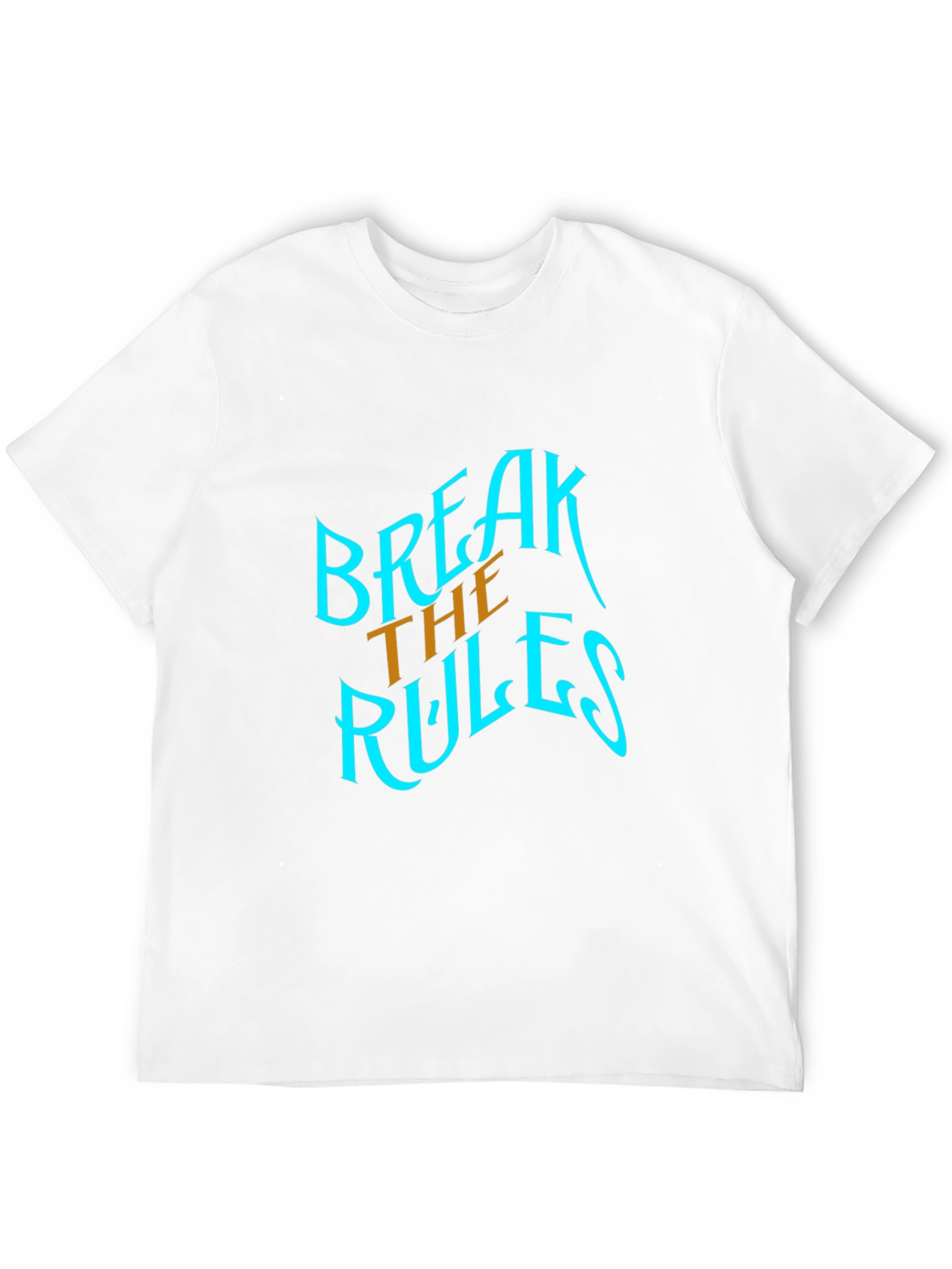 Black Break The Rules Graphic Tee - Stylish Black Cotton T-Shirt view 12
