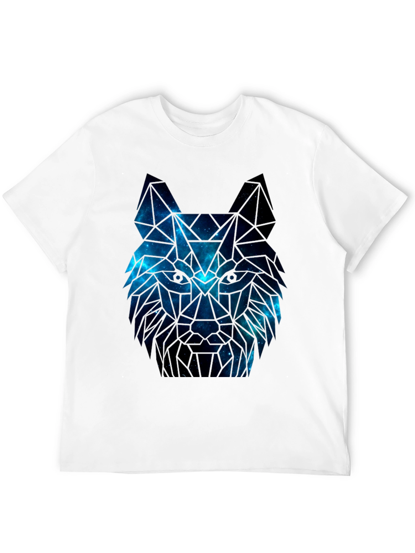 Black Galaxy Wolf Graphic Tee - Men's Black T-Shirt view 12