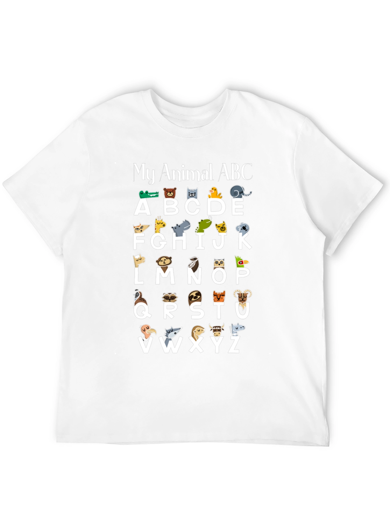 Black Animal ABC Graphic T-Shirt view 12