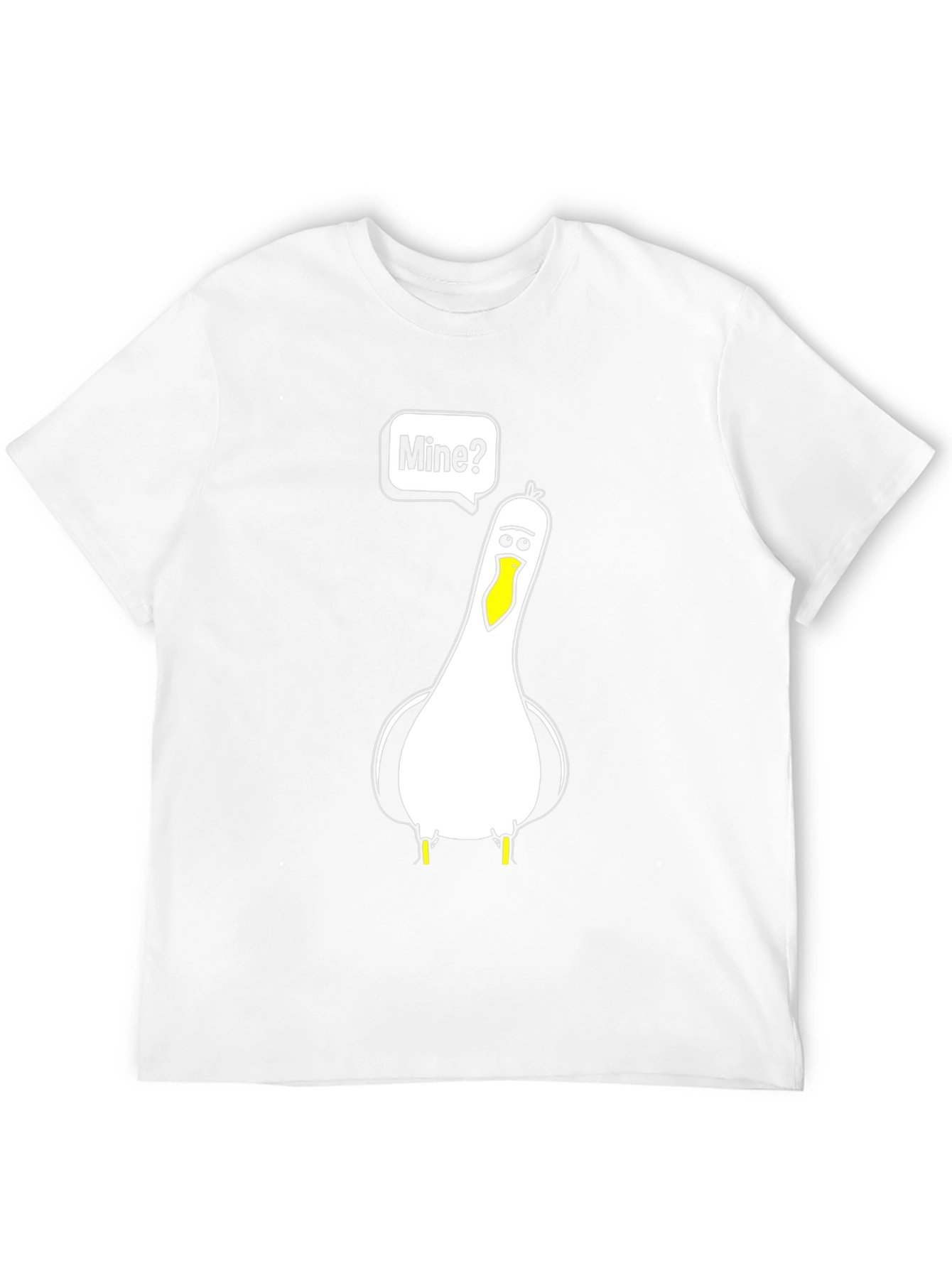 Black Funny Seagull 'Mine?' Graphic T-Shirt view 12