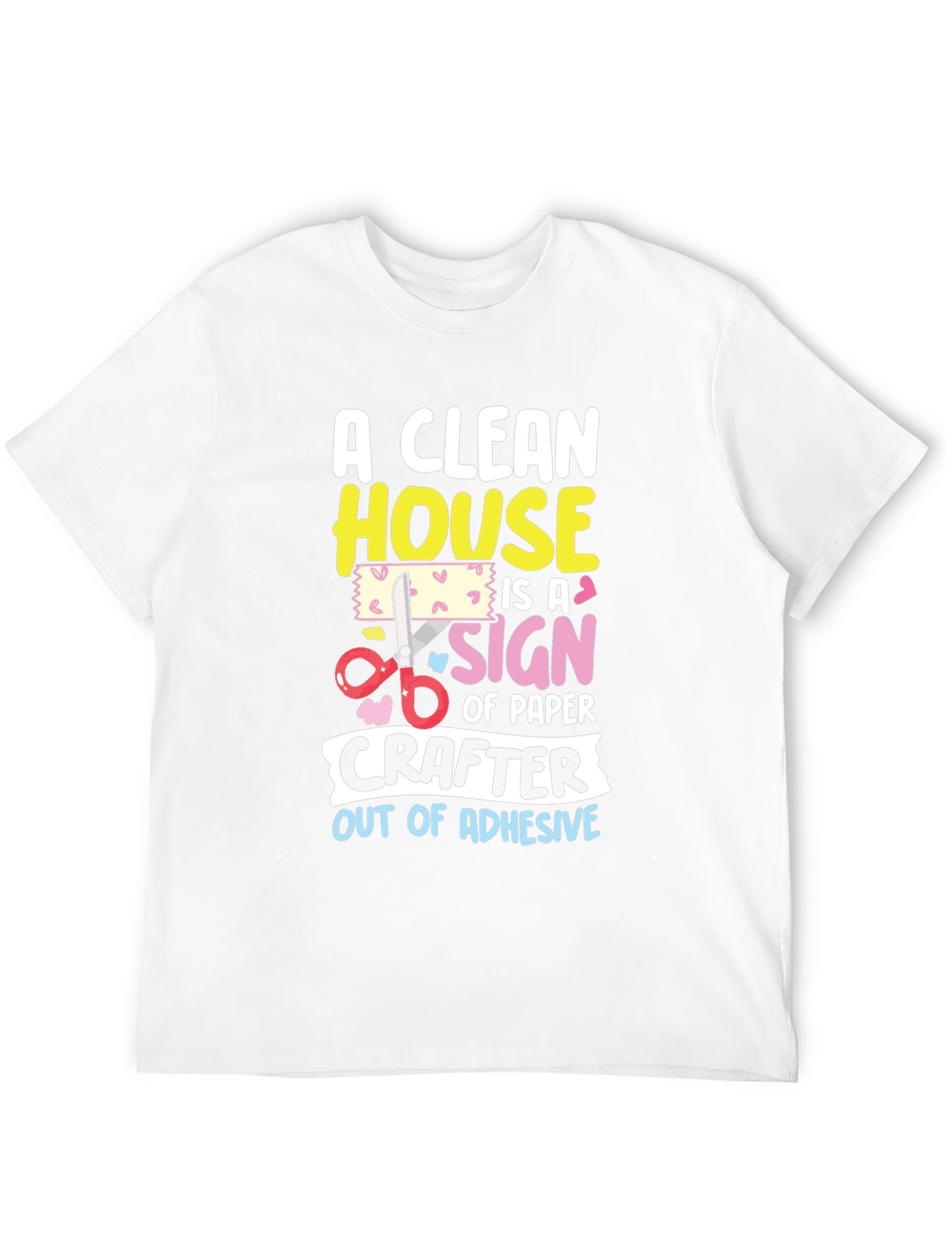 Black Funny Crafter T-Shirt: Clean House, No Adhesive view 12