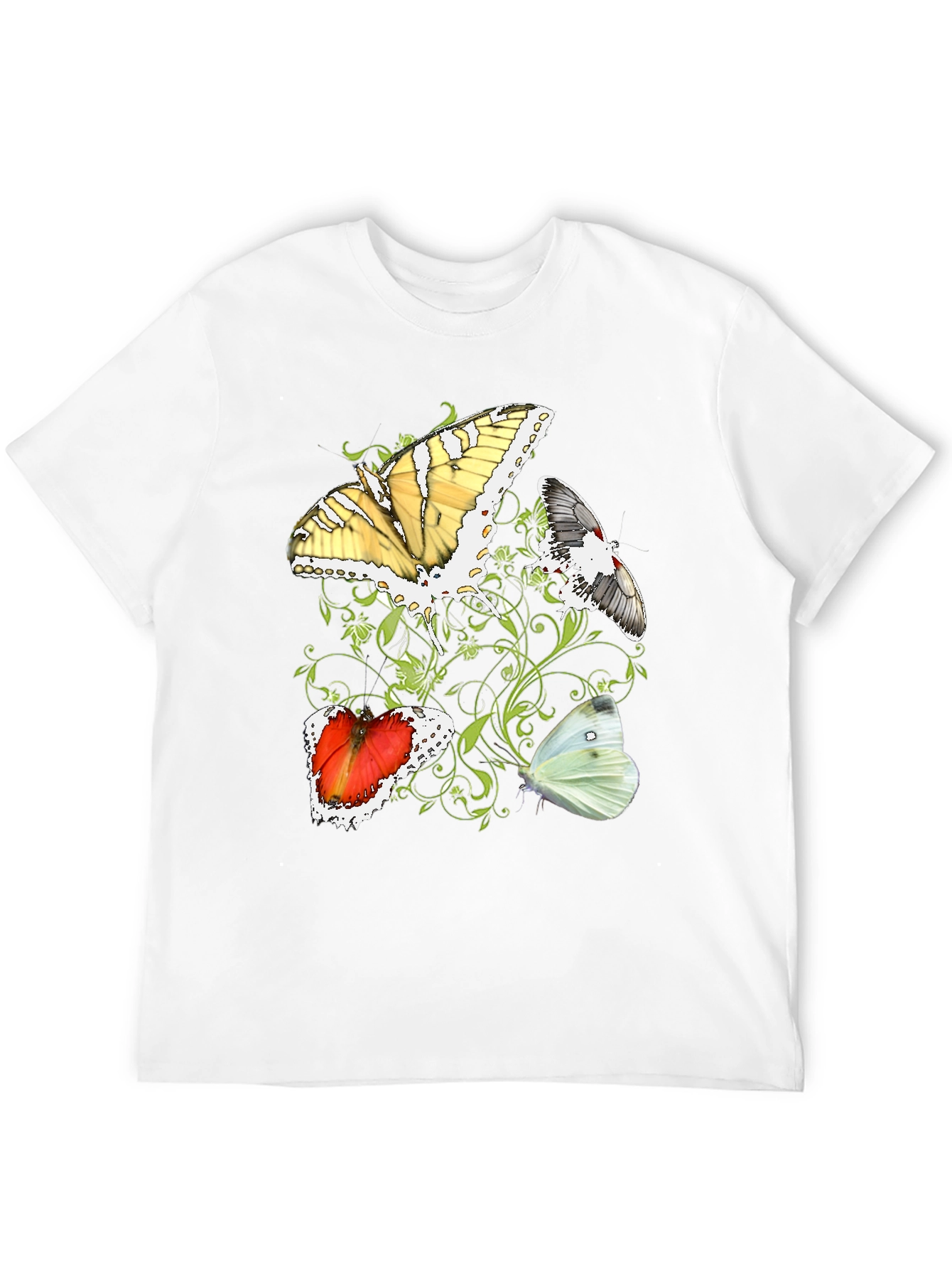 Black Butterfly T-Shirt - Unique Graphic Tee view 12