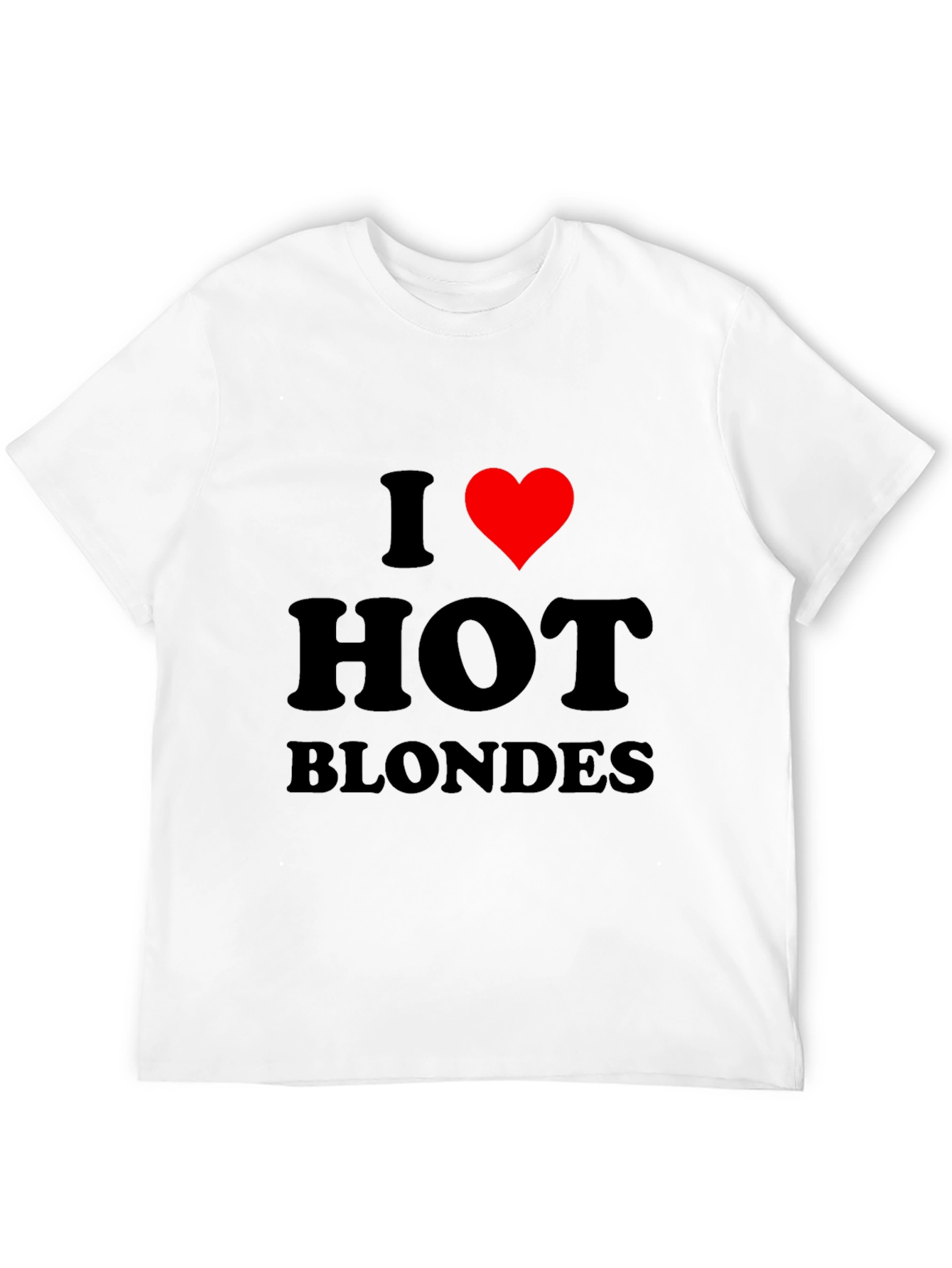 Black I Heart Hot Blondes Black T-Shirt view 12