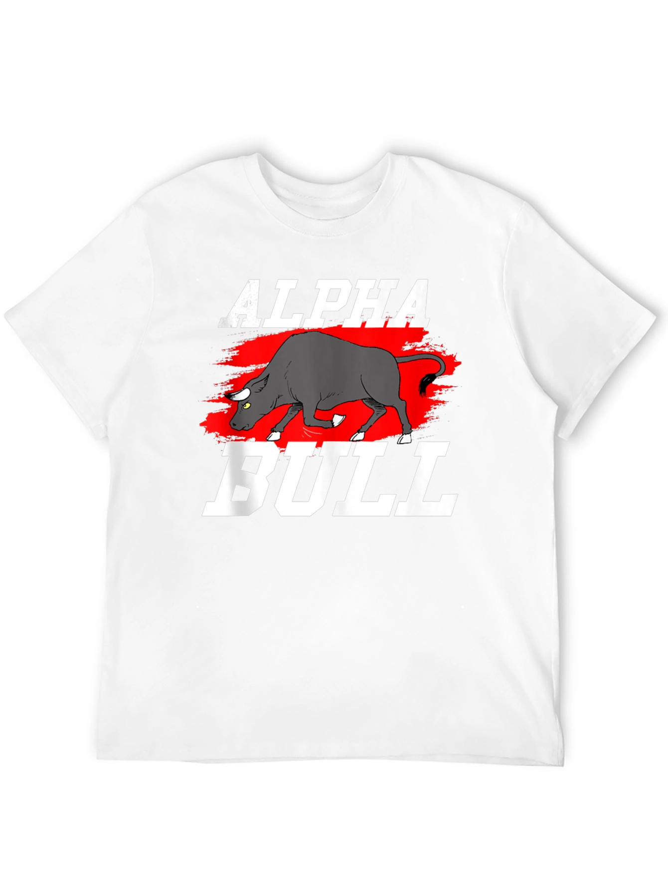 Black Alpha Bull Graphic T-Shirt - Black Cotton Tee view 12