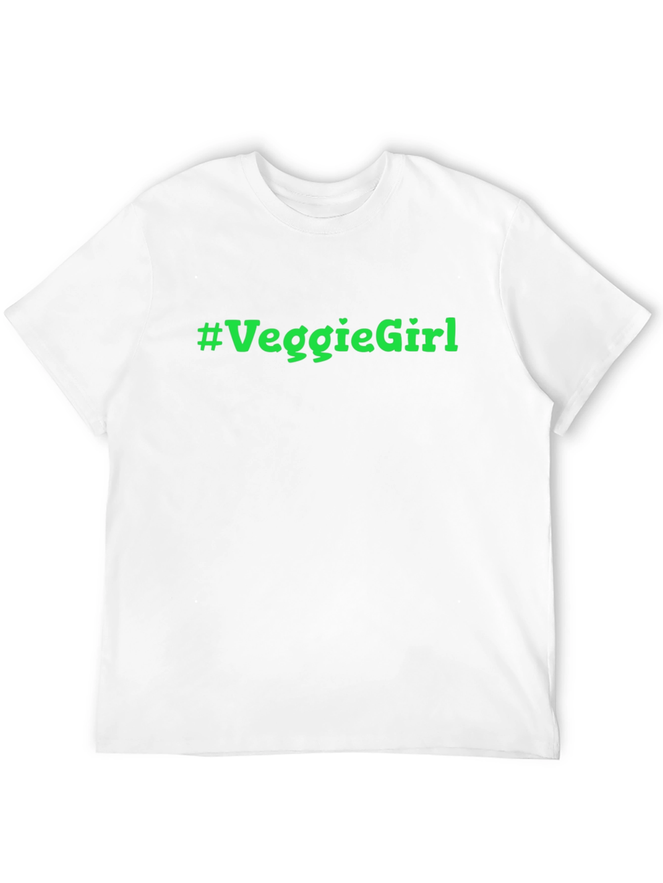 Black Veggie Girl T-Shirt - Black Cotton Tee view 12