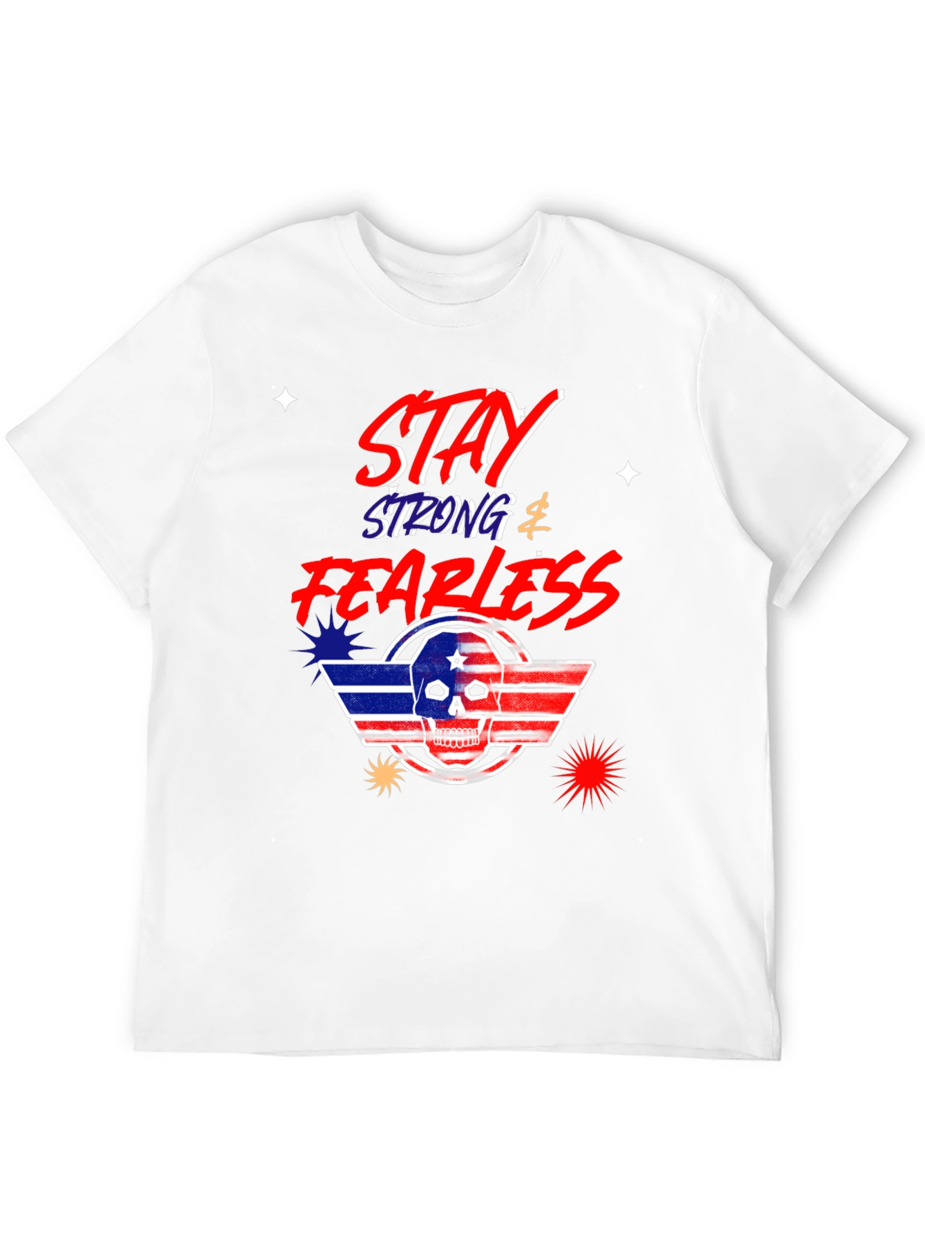 Black Stay Strong Fearless Graphic T-Shirt view 12