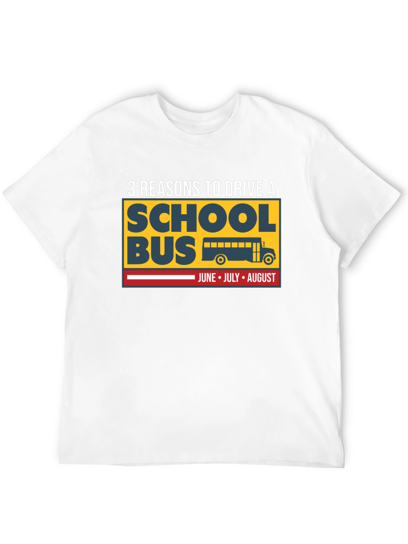 Black 3 Reasons to Drive a School Bus T-Shirt view 12