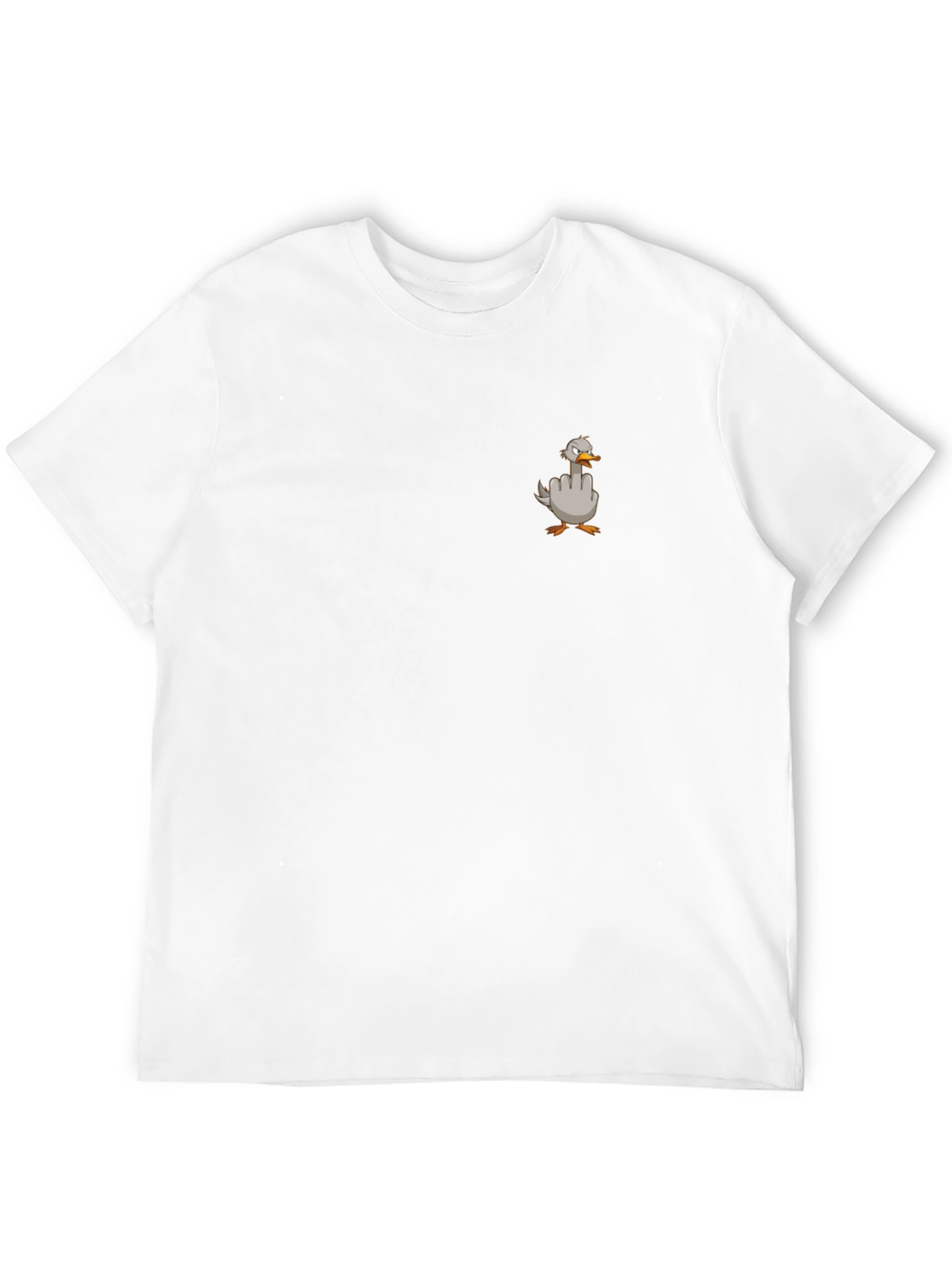 Black Black Graphic Tee - Duck Giving the Finger view 12