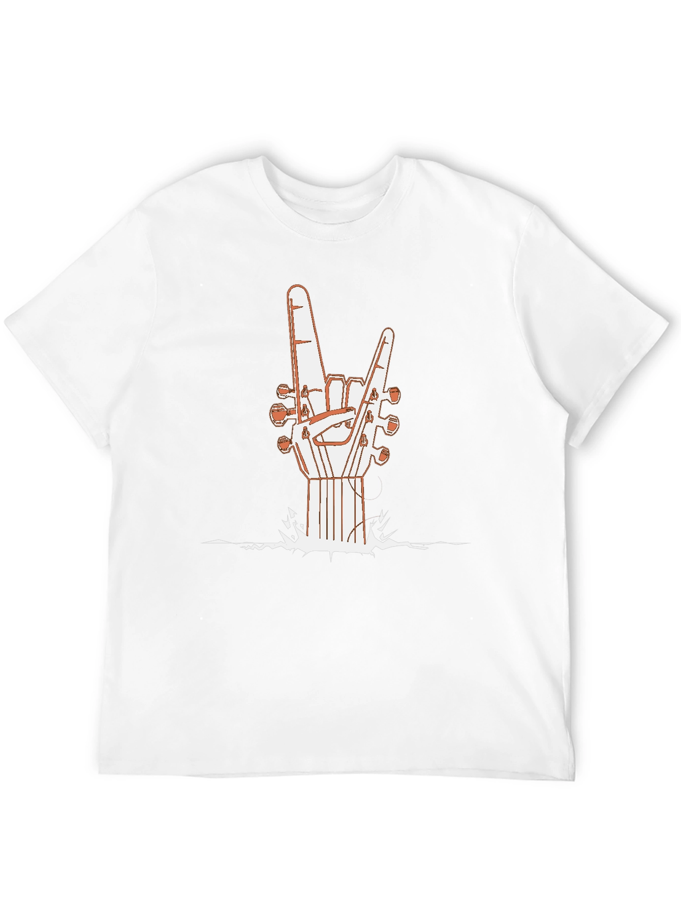 Black Rock On Guitar Hand T-Shirt - Music Lover Tee view 12