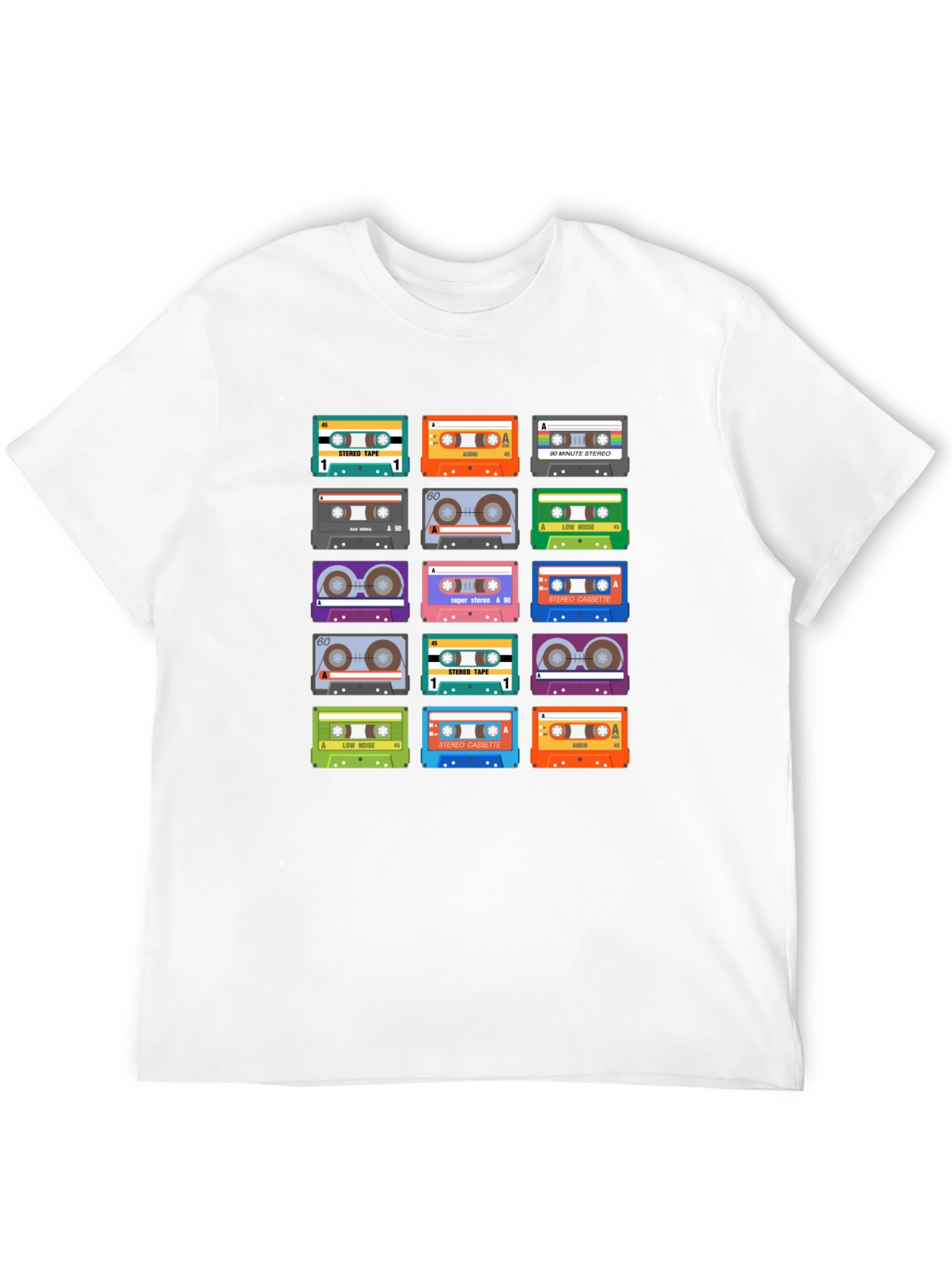 Black Retro Cassette Tape Graphic T-Shirt view 12
